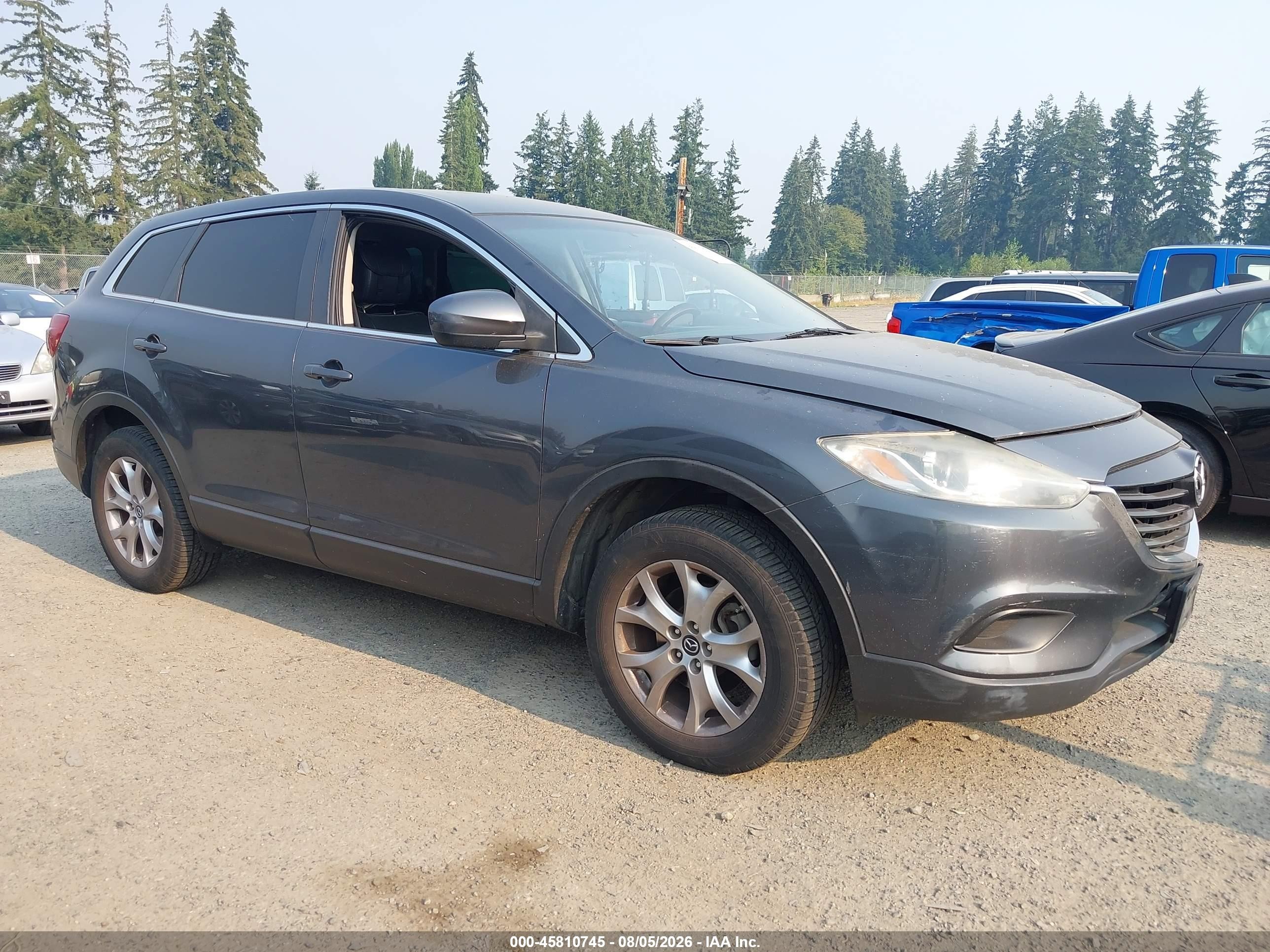 2014 Mazda Cx-9 Touring Gray vin: JM3TB3CA1E0431202