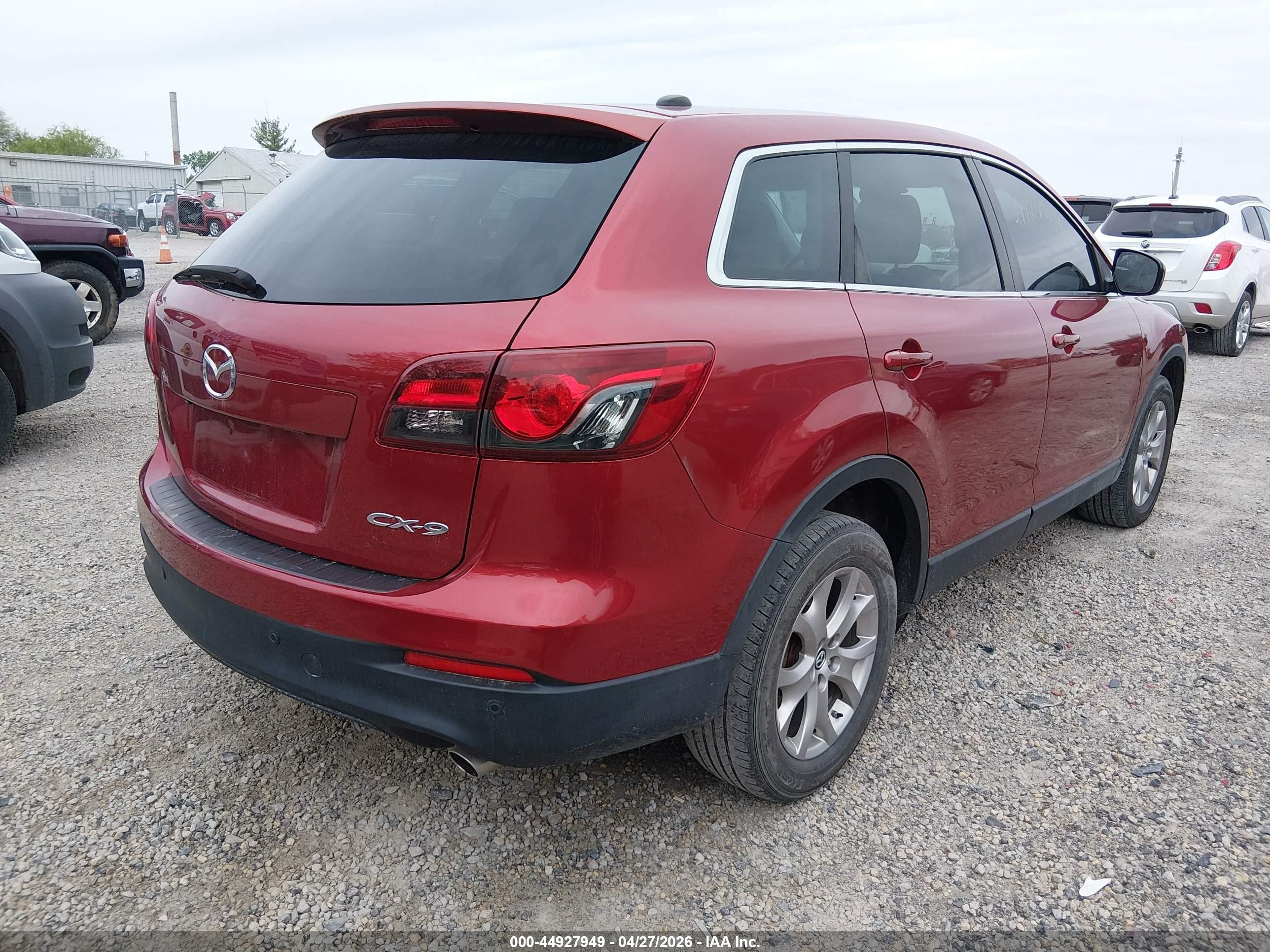 2014 Mazda Cx-9 Touring Red vin: JM3TB3CA2E0439647