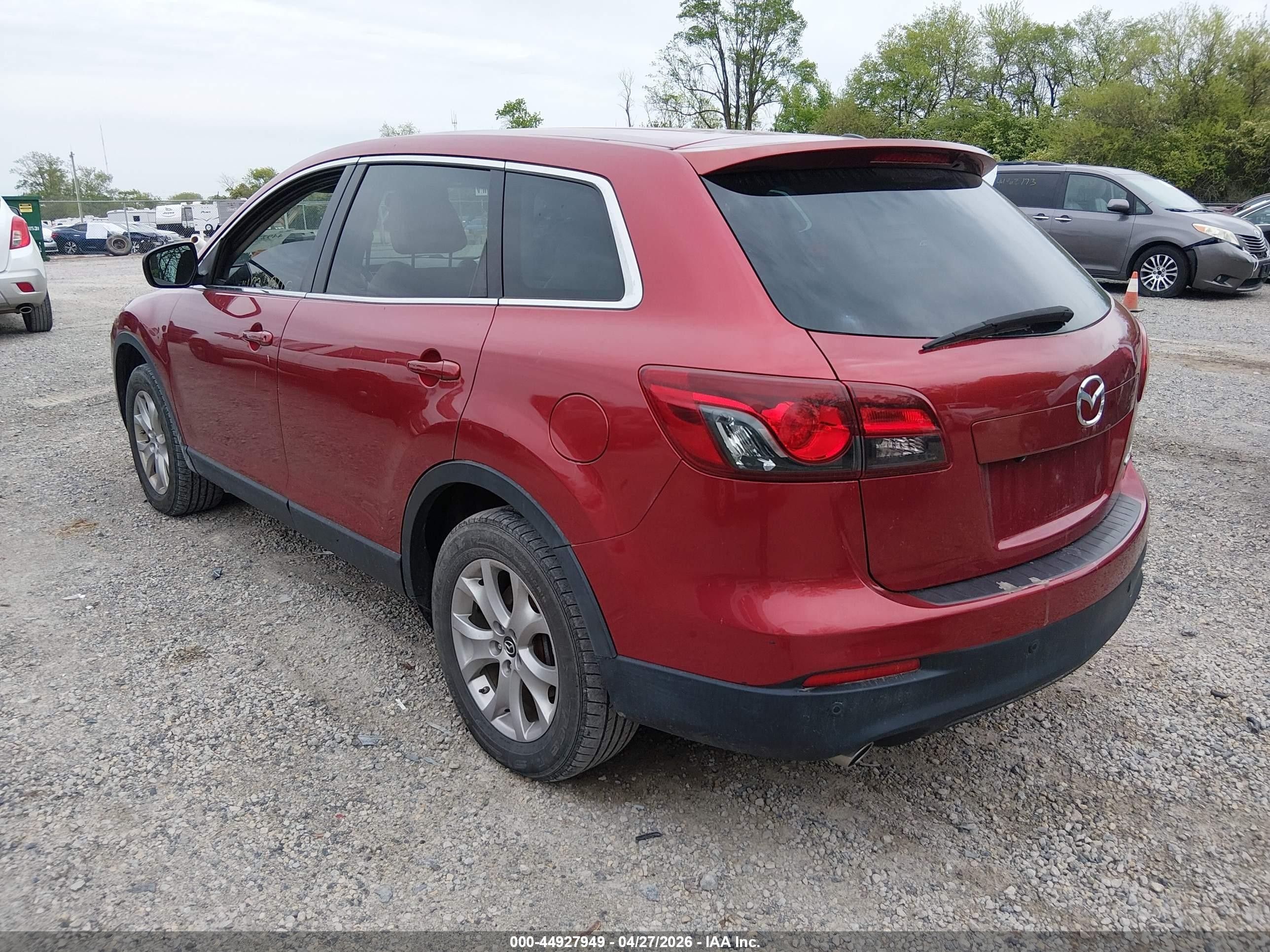 2014 Mazda Cx-9 Touring Red vin: JM3TB3CA2E0439647