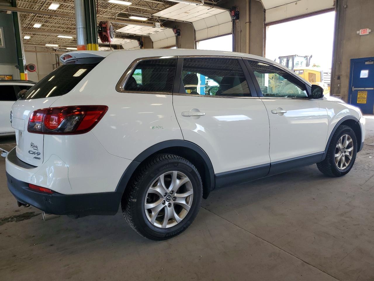 2015 Mazda Cx-9 Touring White vin: JM3TB3CA2F0454909