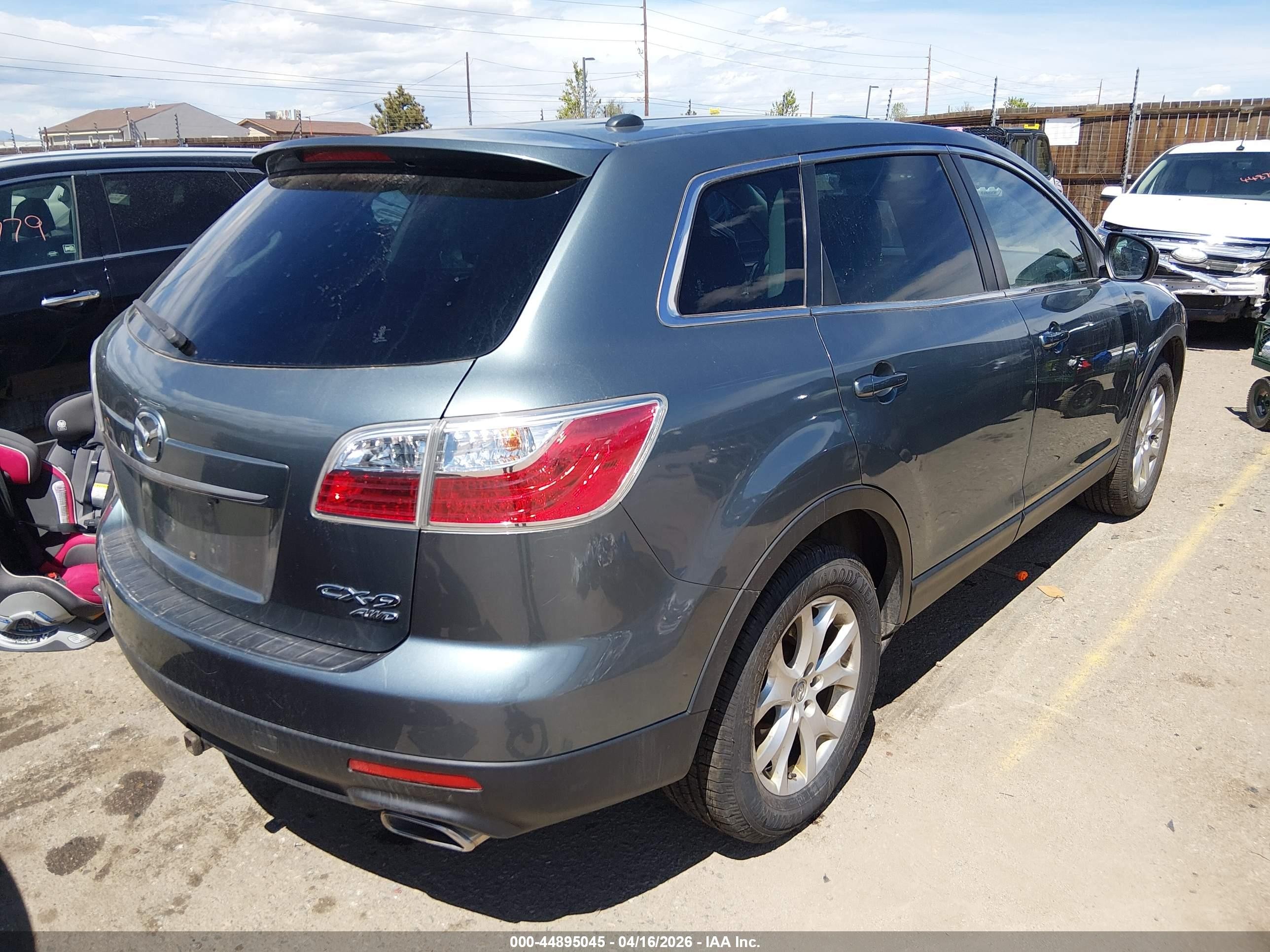 2011 Mazda Cx-9 Touring Gray vin: JM3TB3CA4B0303645