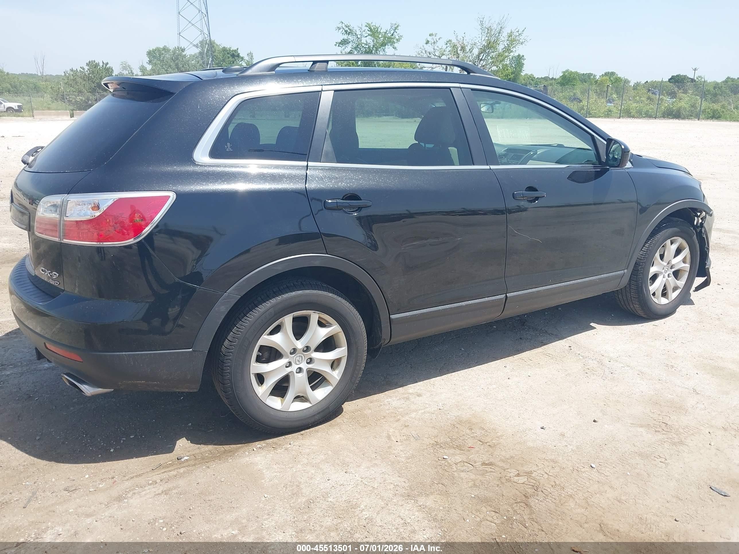 2011 Mazda Cx-9 Touring Black vin: JM3TB3CA4B0320557