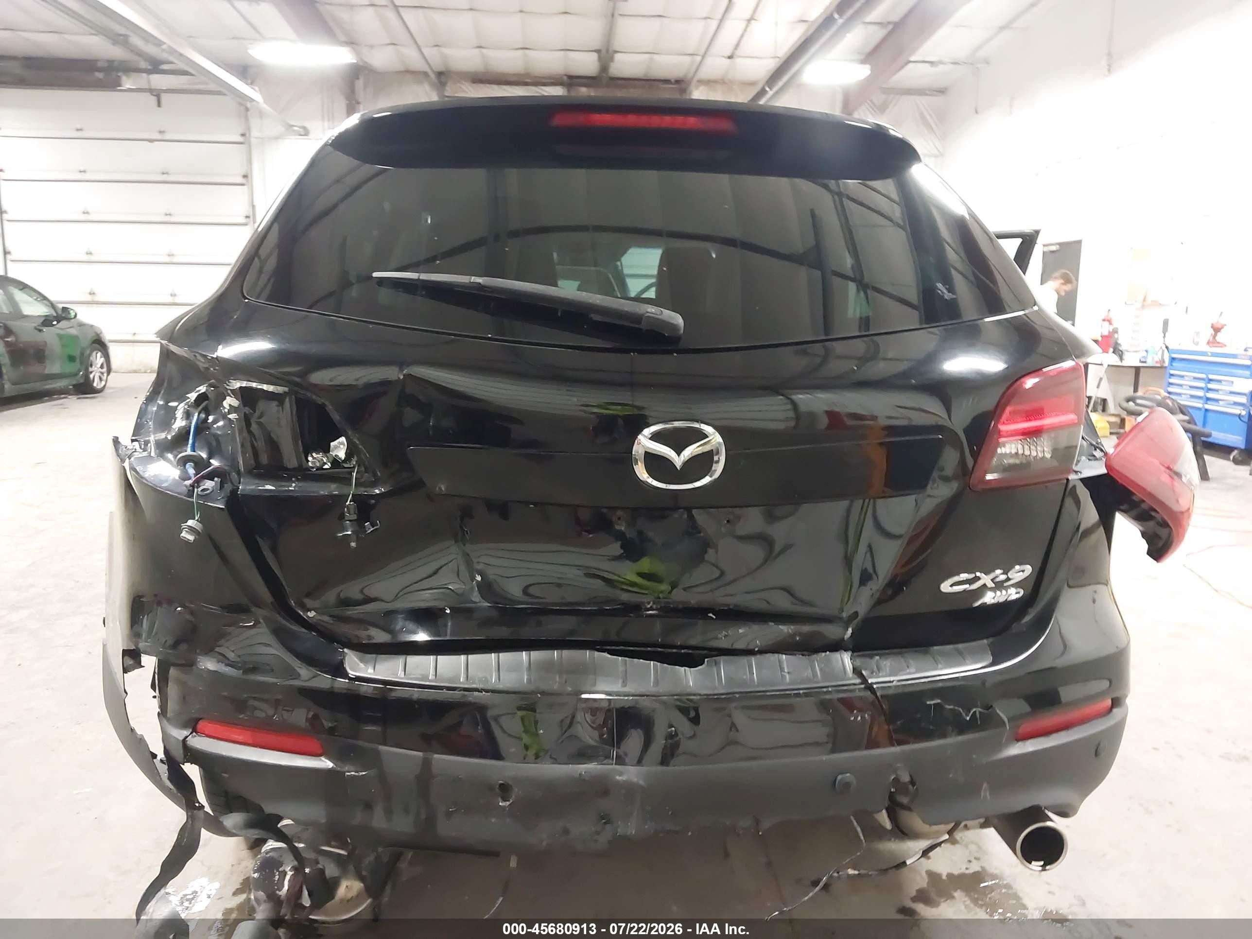 2013 Mazda Cx-9 Touring Black vin: JM3TB3CA4D0403358