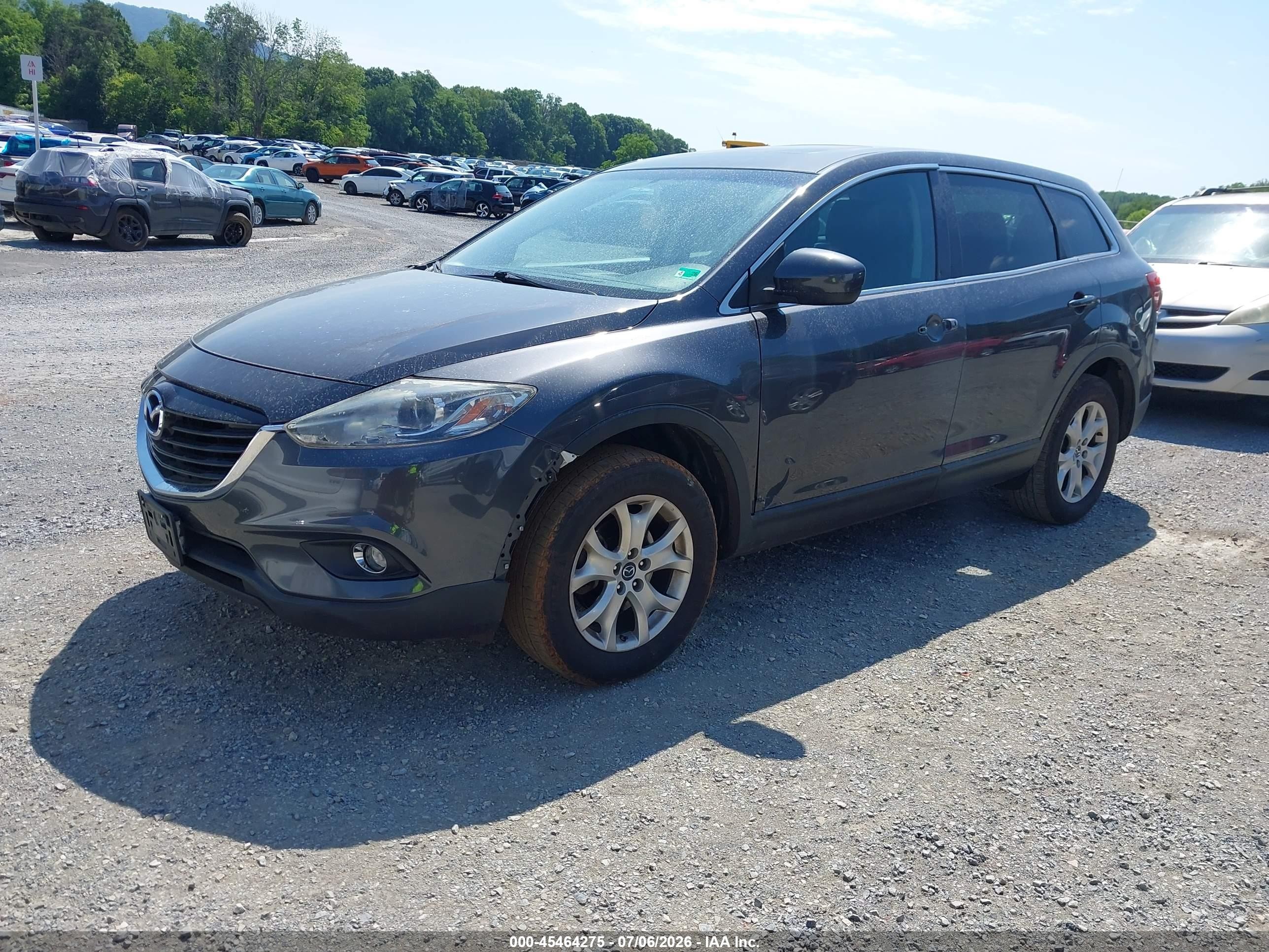 2013 Mazda Cx-9 Touring Gray vin: JM3TB3CA5D0402218