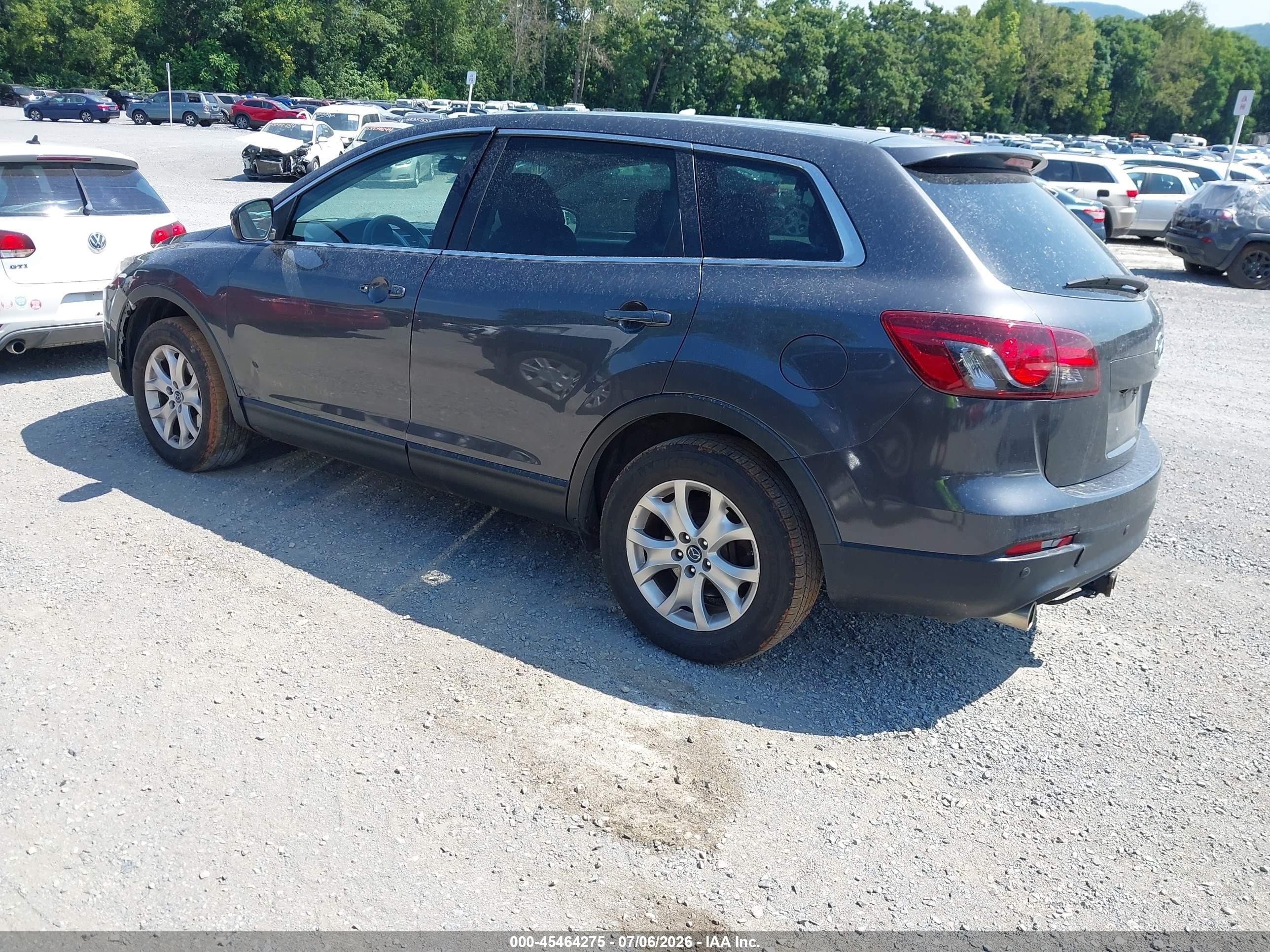 2013 Mazda Cx-9 Touring Gray vin: JM3TB3CA5D0402218