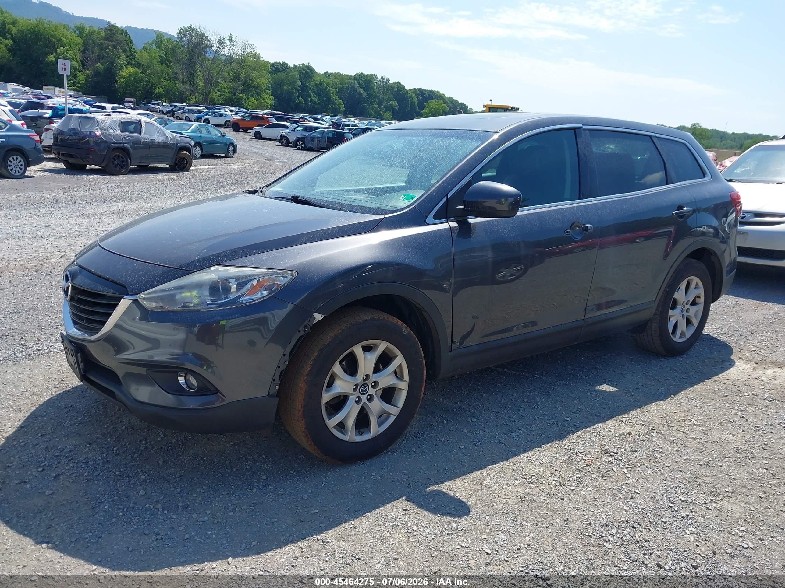 2013 Mazda Cx-9 Touring Gray vin: JM3TB3CA5D0402218