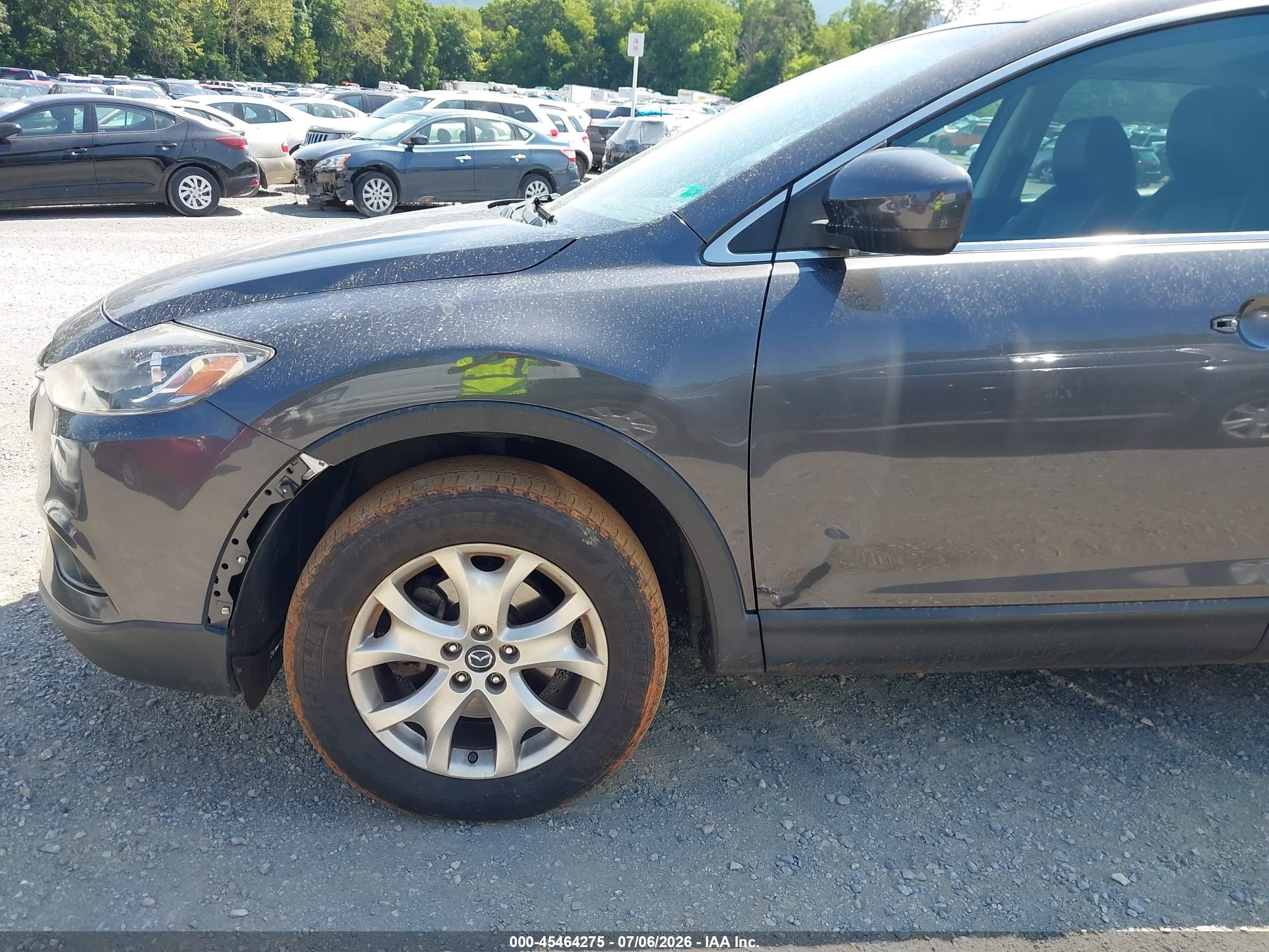 2013 Mazda Cx-9 Touring Gray vin: JM3TB3CA5D0402218