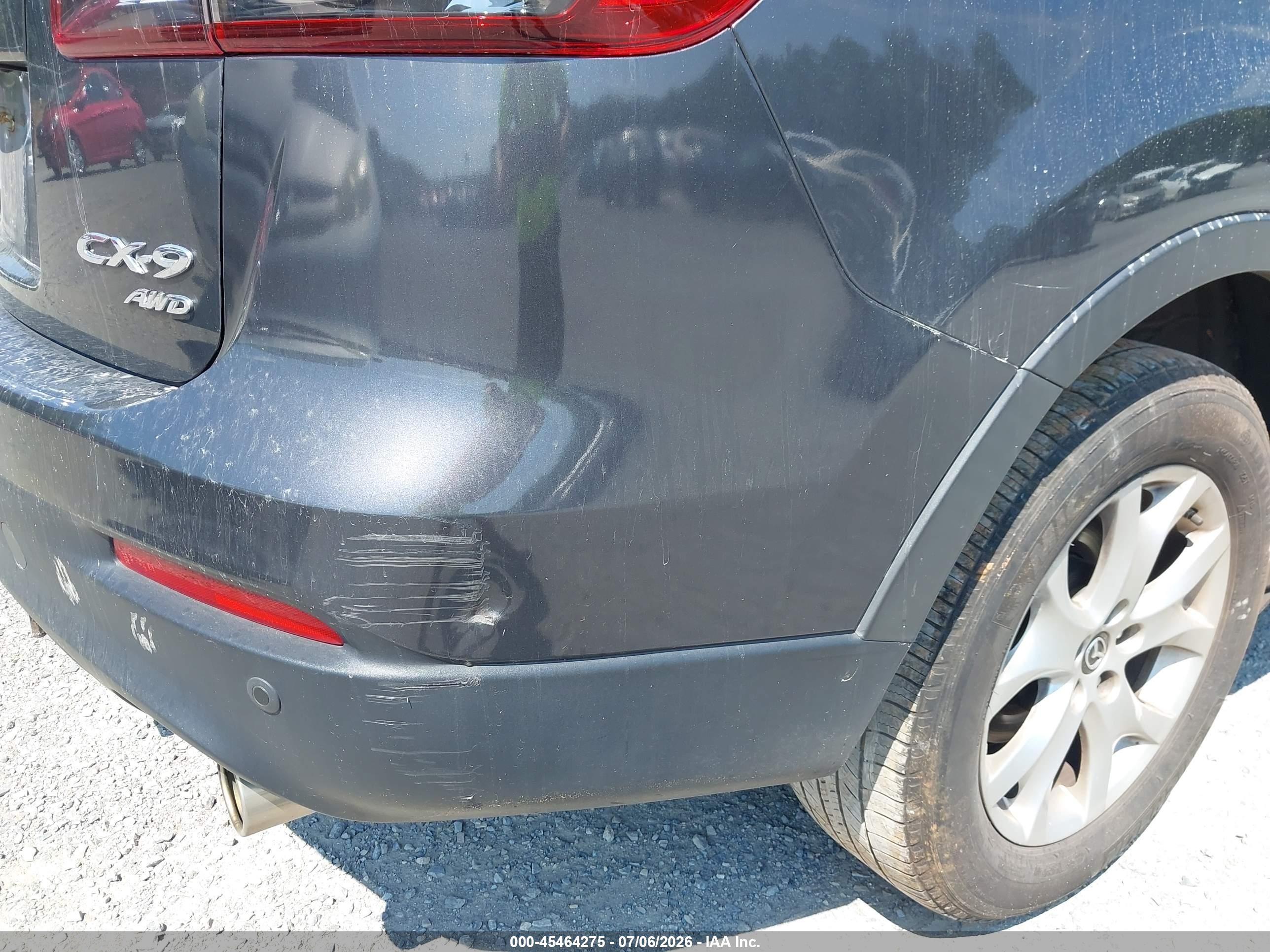 2013 Mazda Cx-9 Touring Gray vin: JM3TB3CA5D0402218