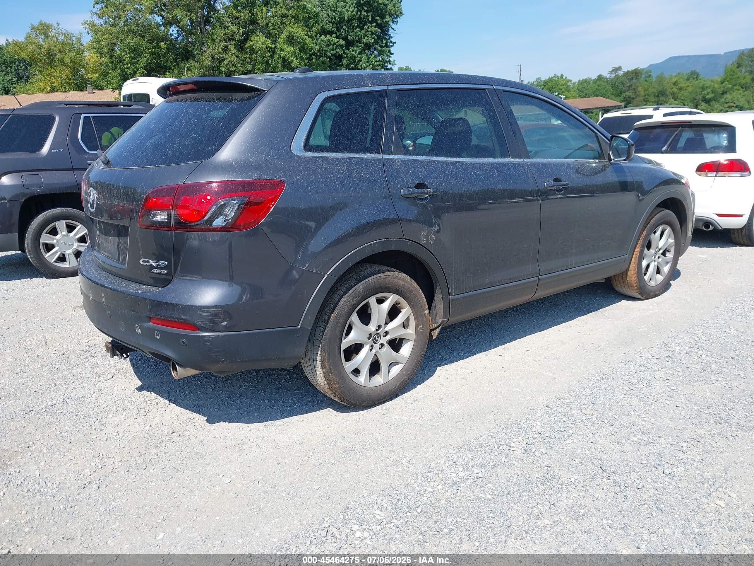 2013 Mazda Cx-9 Touring Gray vin: JM3TB3CA5D0402218