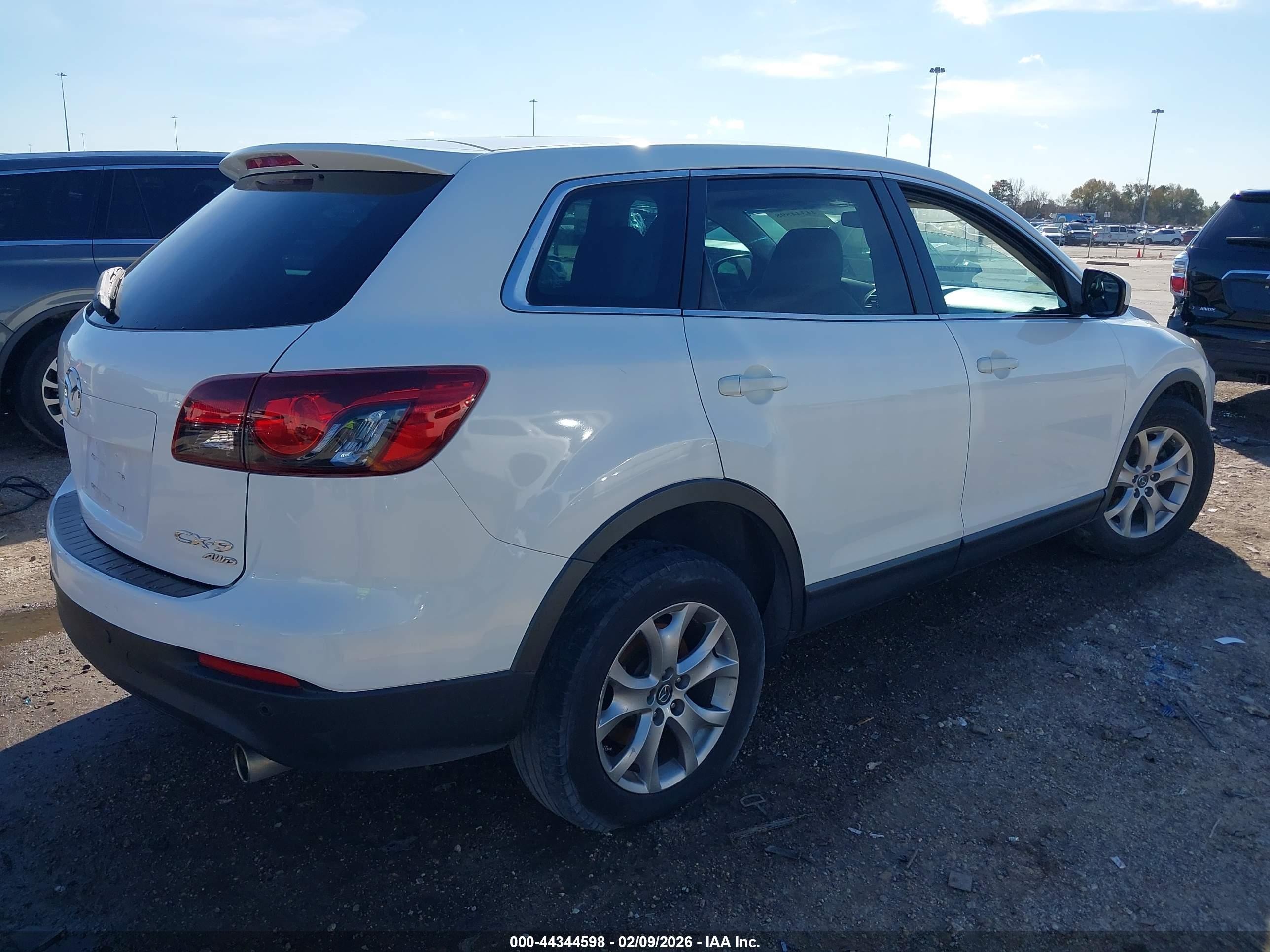 2015 Mazda Cx-9 Touring White vin: JM3TB3CA5F0451096