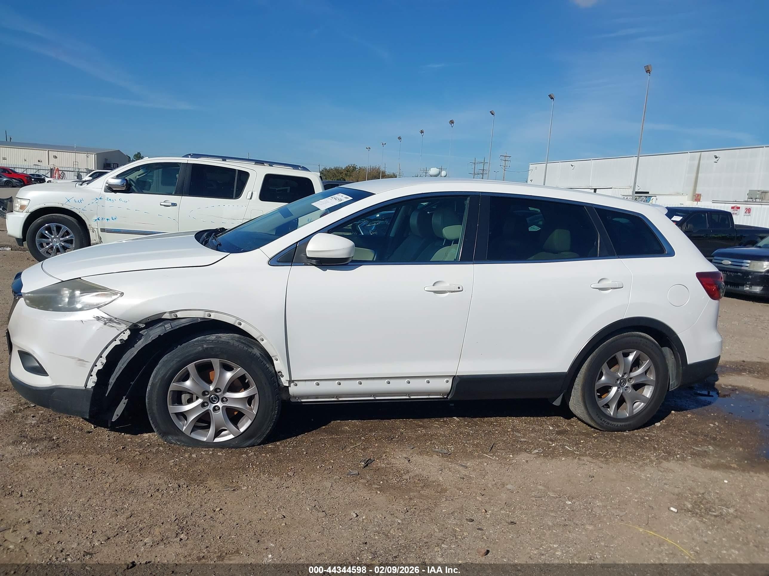 2015 Mazda Cx-9 Touring White vin: JM3TB3CA5F0451096