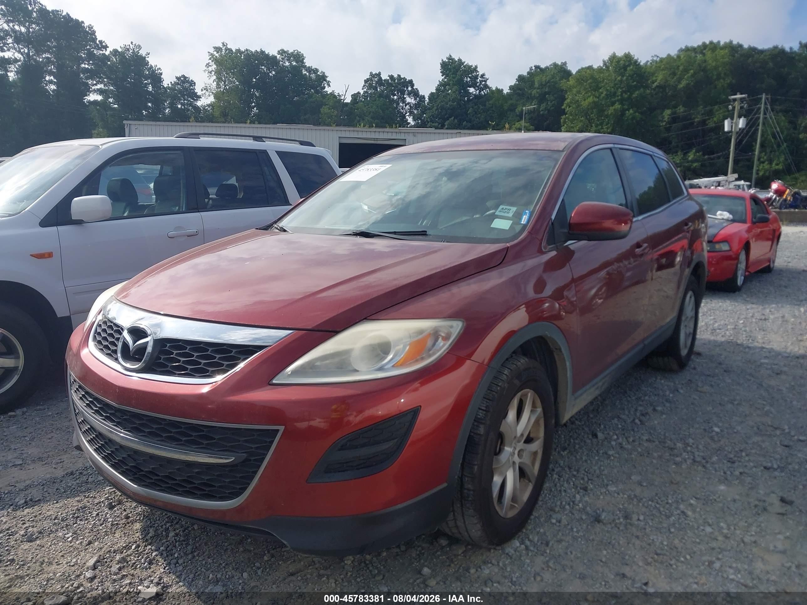 2012 Mazda Cx-9 Touring Red vin: JM3TB3CA6C0338365