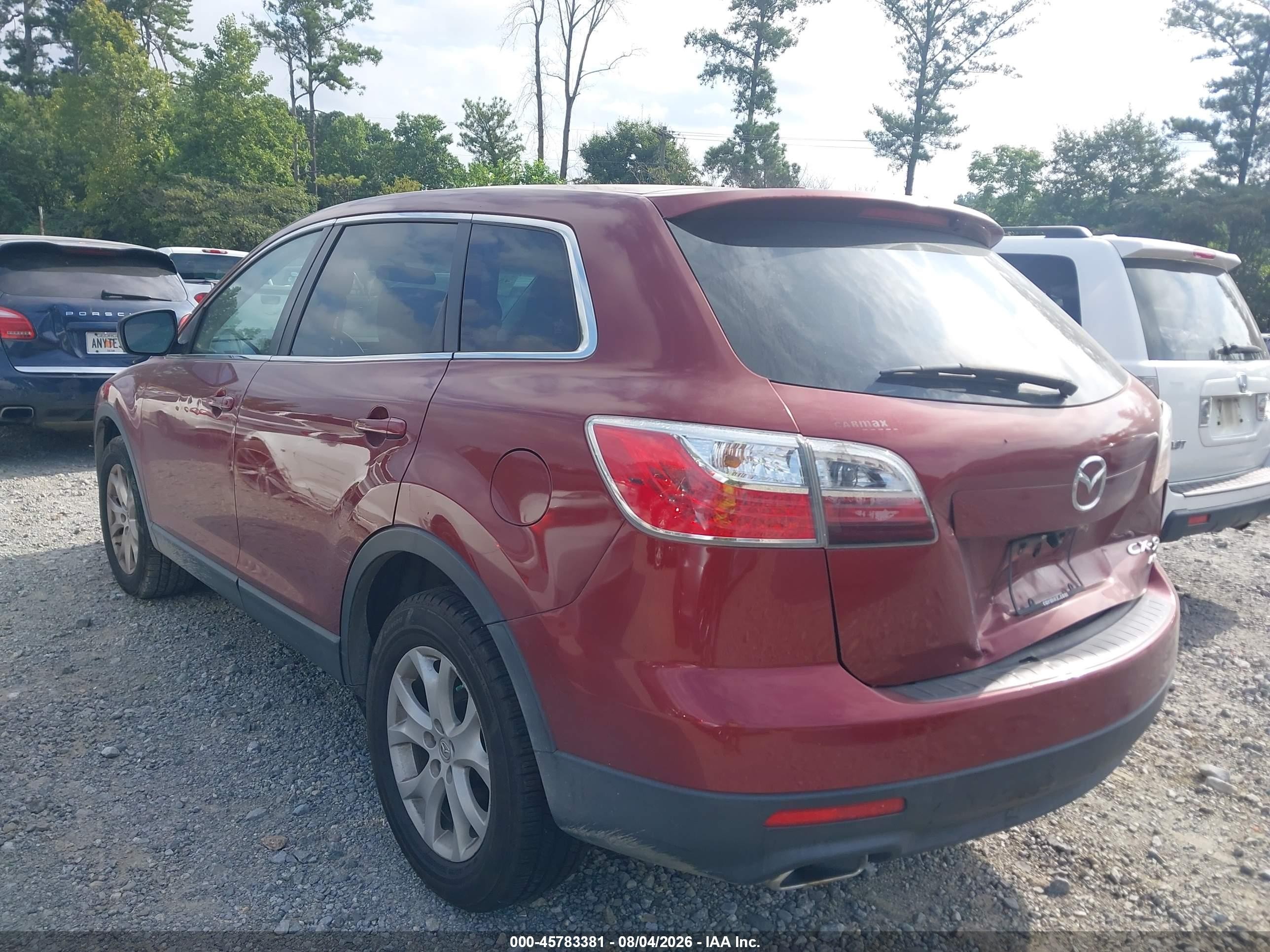 2012 Mazda Cx-9 Touring Red vin: JM3TB3CA6C0338365