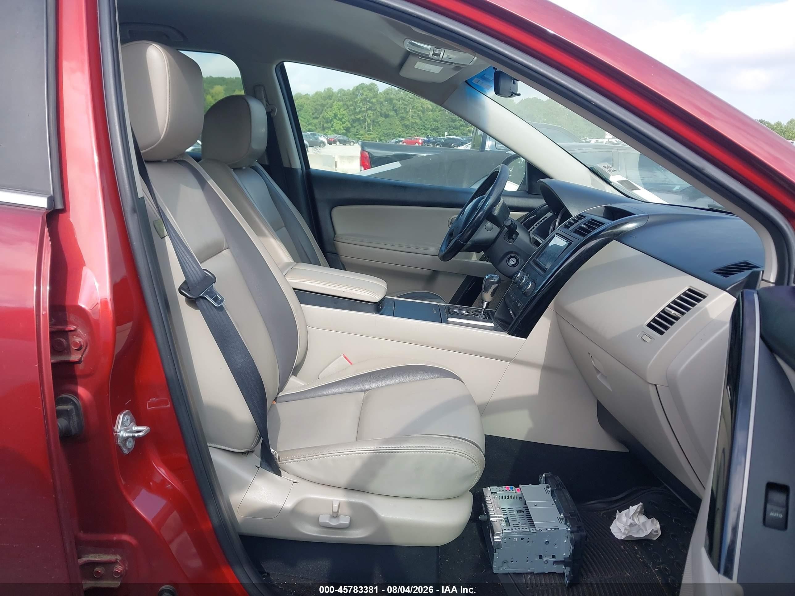 2012 Mazda Cx-9 Touring Red vin: JM3TB3CA6C0338365