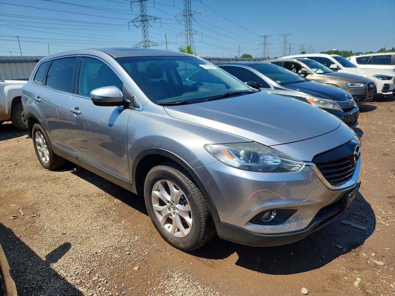 2014 Mazda Cx-9 Touring Silver vin: JM3TB3CA6E0432121