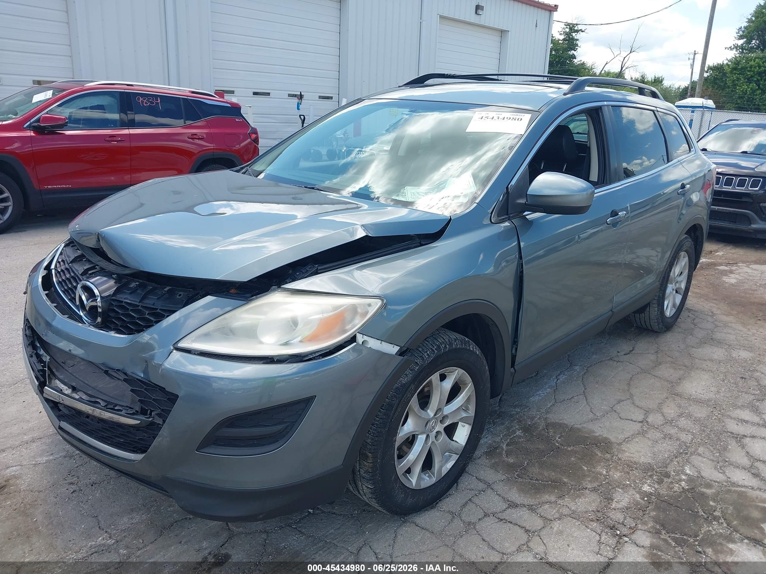 2012 Mazda Cx-9 Touring Blue vin: JM3TB3CA8C0338691
