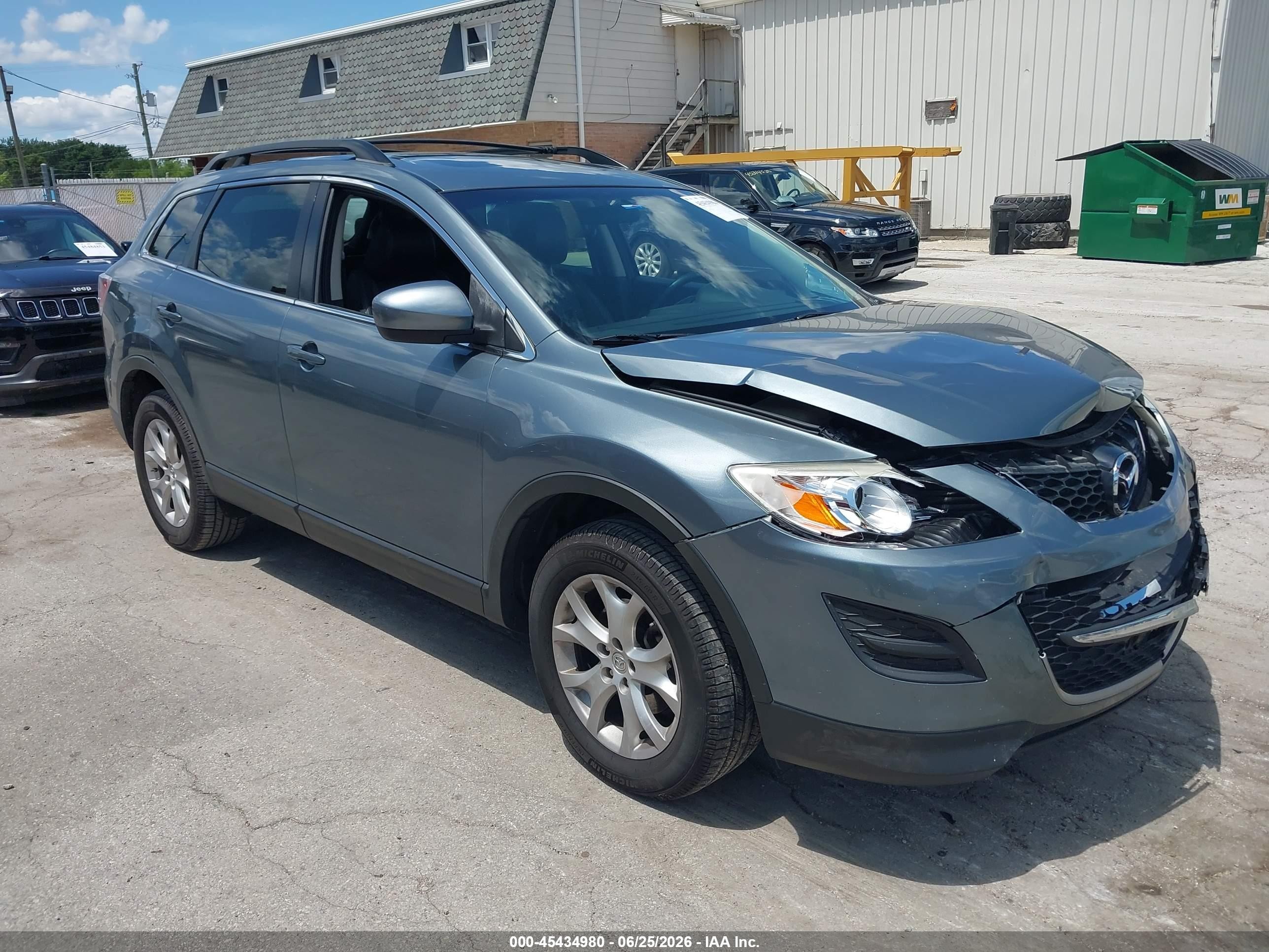 2012 Mazda Cx-9 Touring Blue vin: JM3TB3CA8C0338691