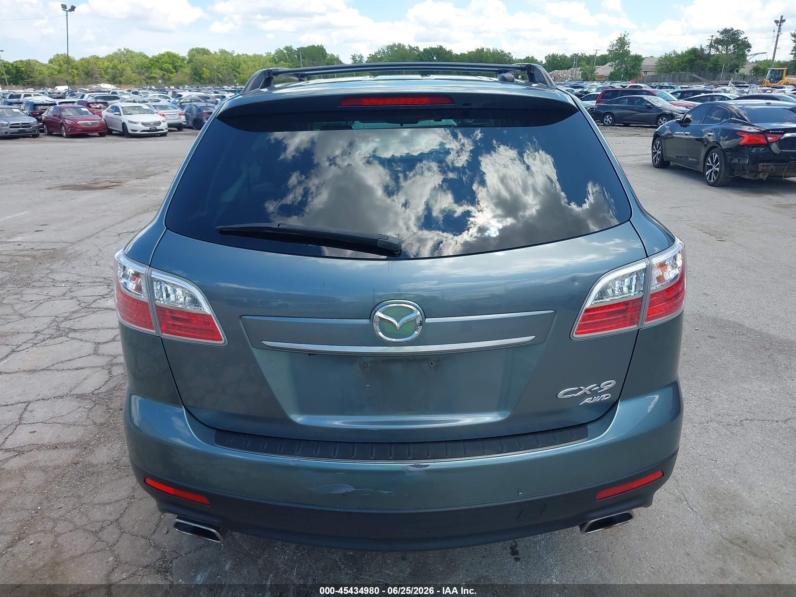 2012 Mazda Cx-9 Touring Blue vin: JM3TB3CA8C0338691