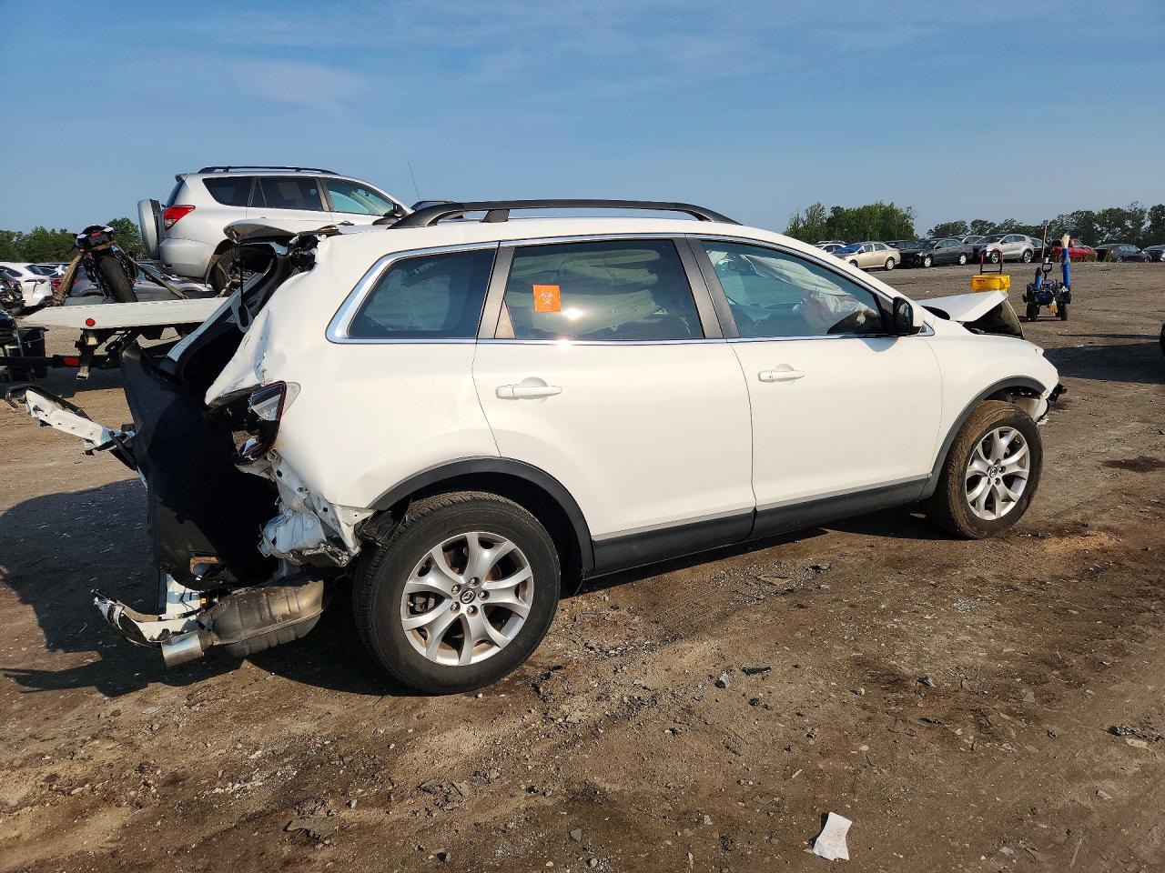 2015 Mazda Cx-9 Touring White vin: JM3TB3CA8F0461850