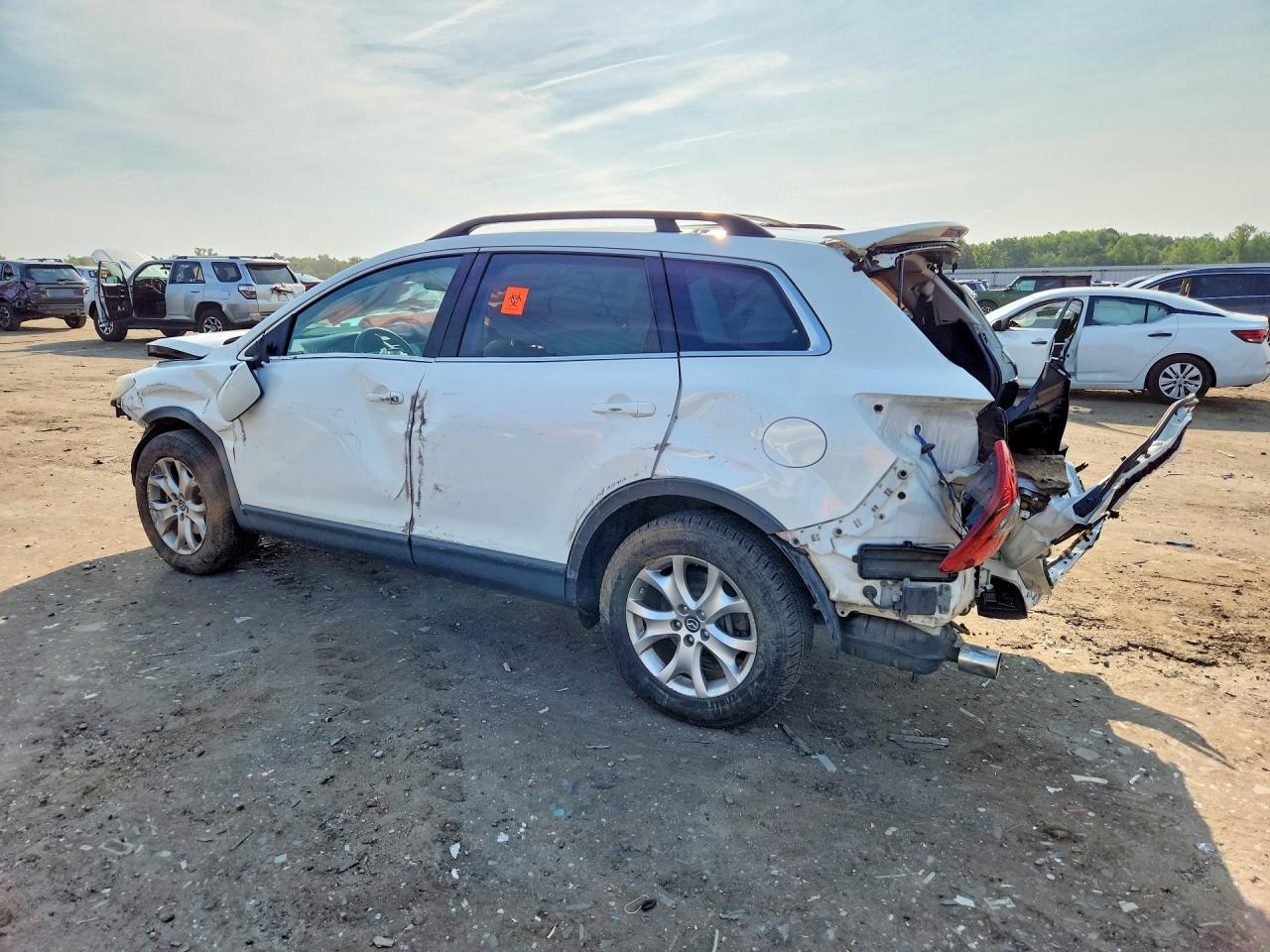 2015 Mazda Cx-9 Touring White vin: JM3TB3CA8F0461850
