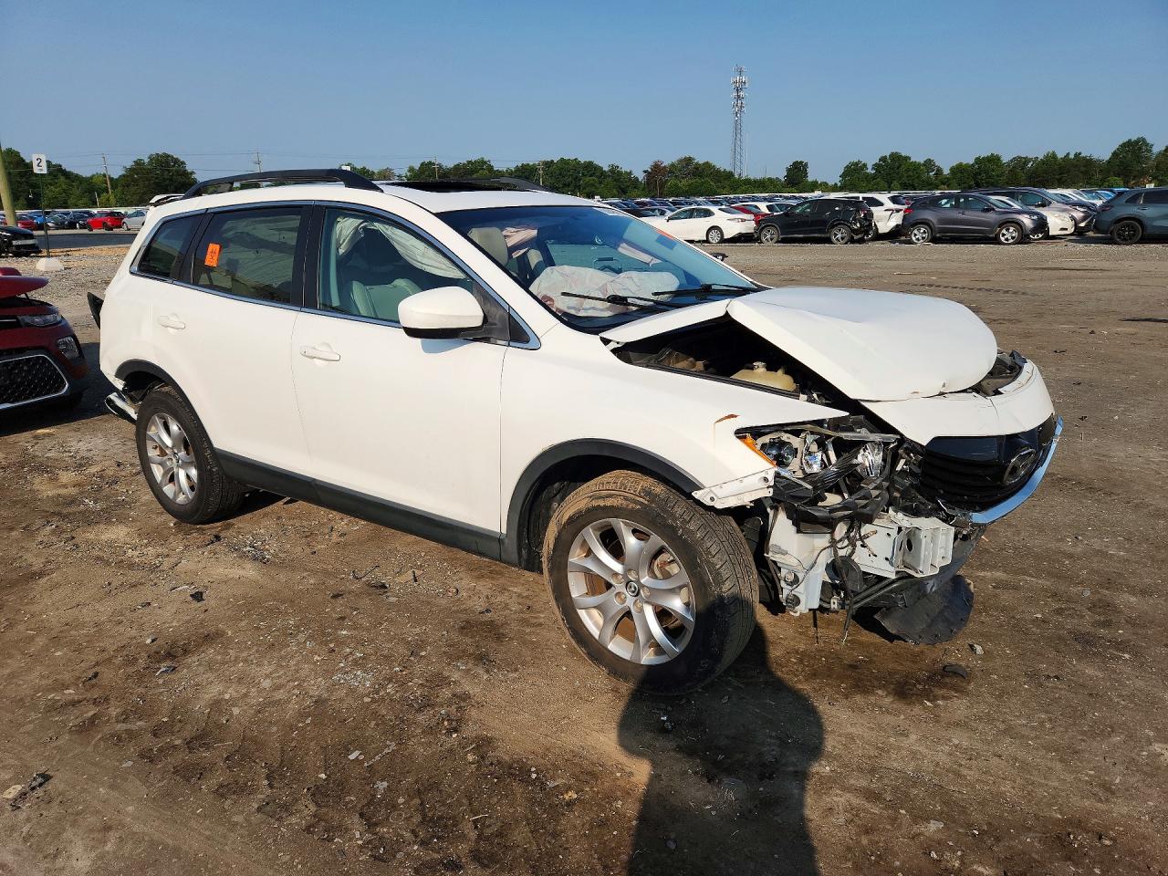 2015 Mazda Cx-9 Touring White vin: JM3TB3CA8F0461850