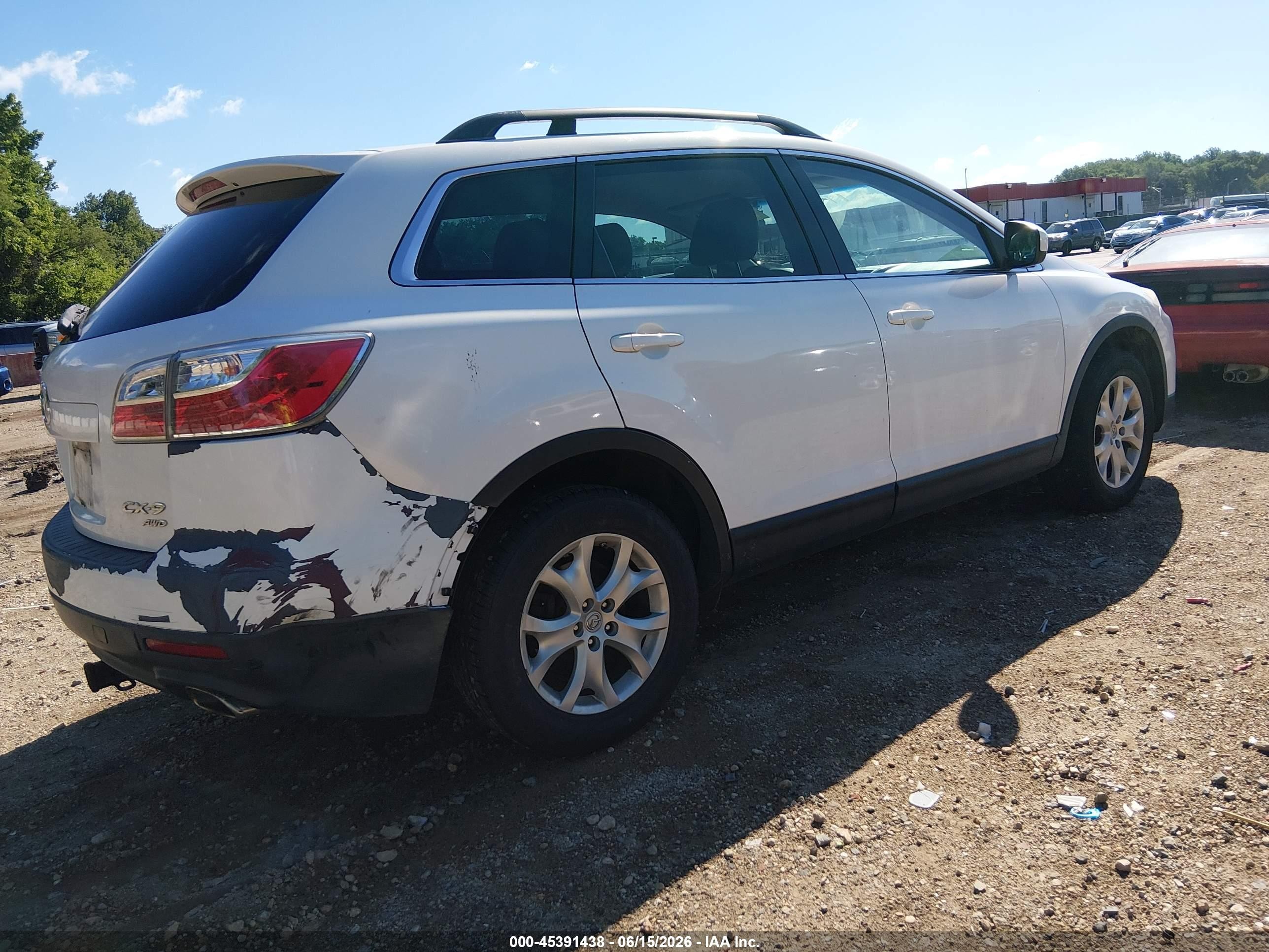 2012 Mazda Cx-9 Touring Белый vin: JM3TB3CA9C0340482