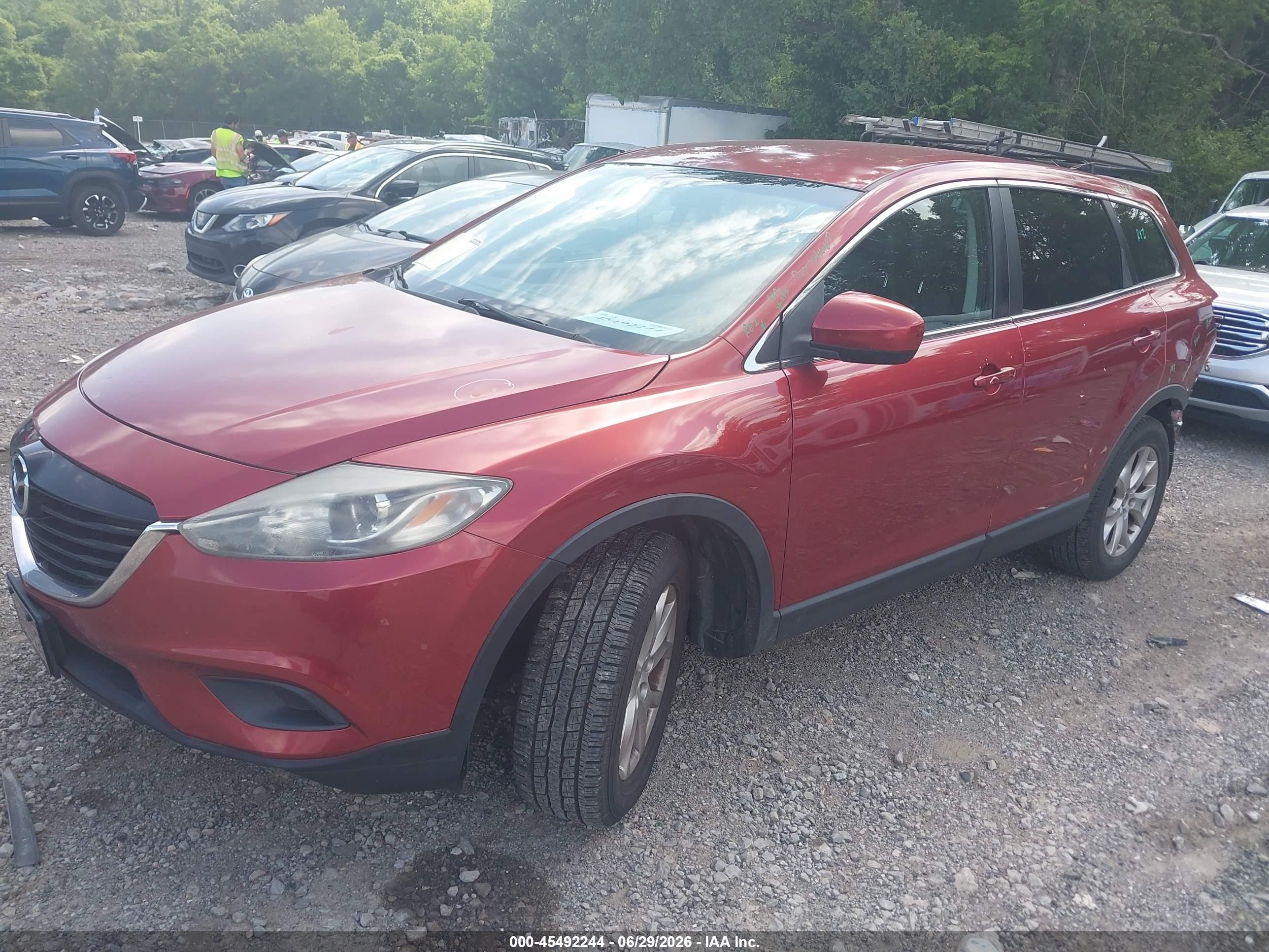 2015 Mazda Cx-9 Touring Темно-бордовый vin: JM3TB3CA9F0454227