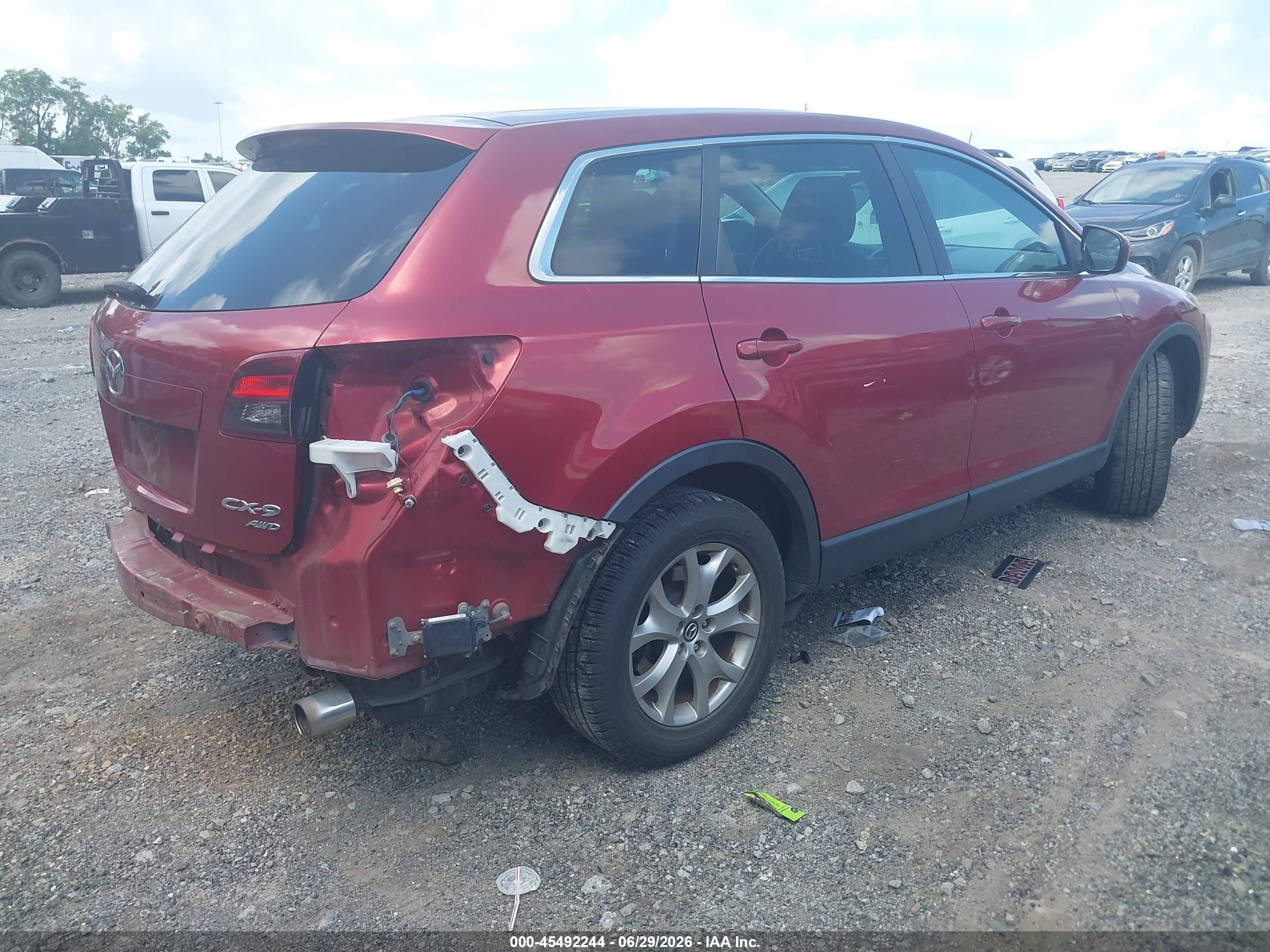 2015 Mazda Cx-9 Touring Темно-бордовый vin: JM3TB3CA9F0454227