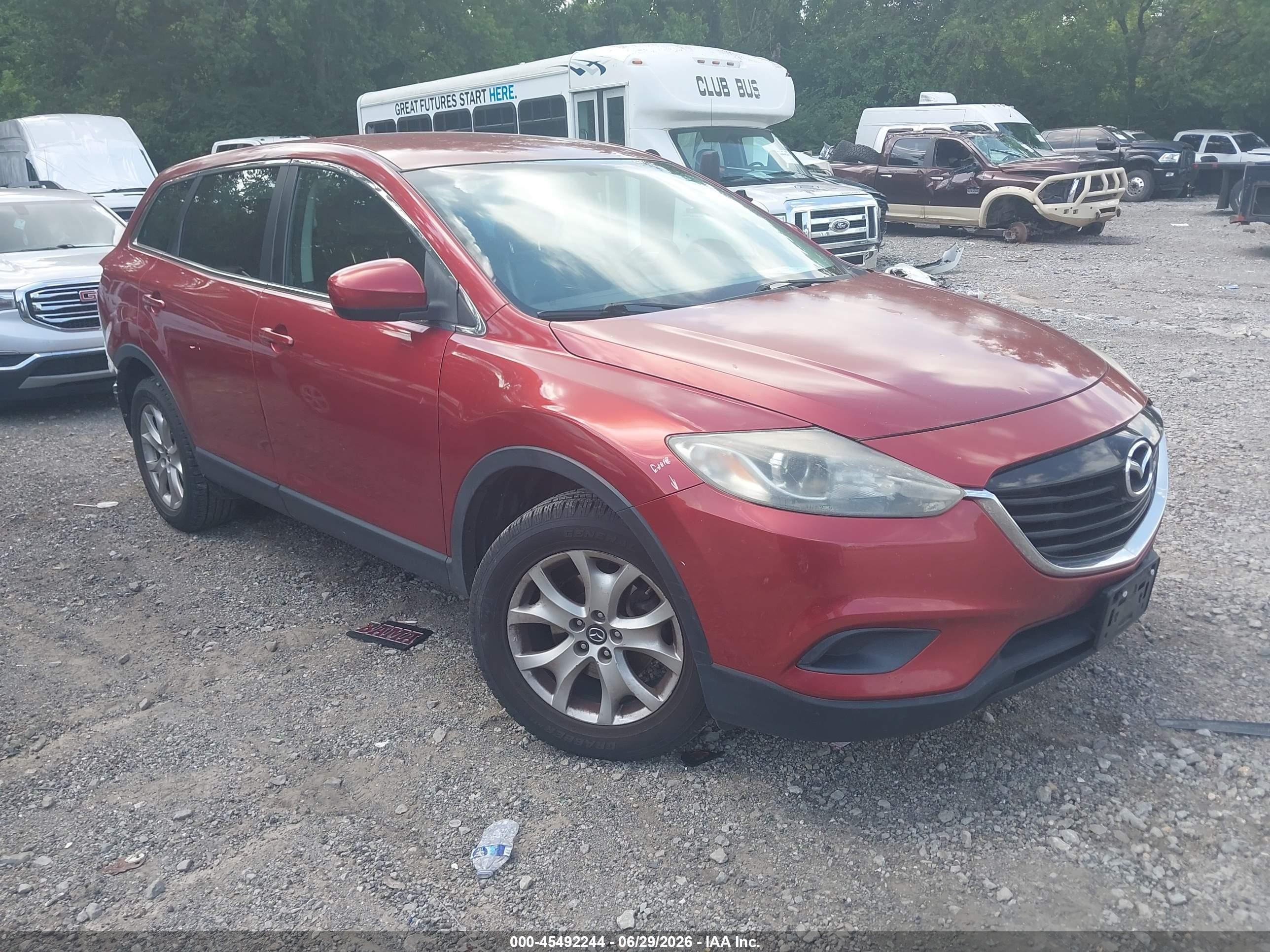 2015 Mazda Cx-9 Touring Темно-бордовый vin: JM3TB3CA9F0454227