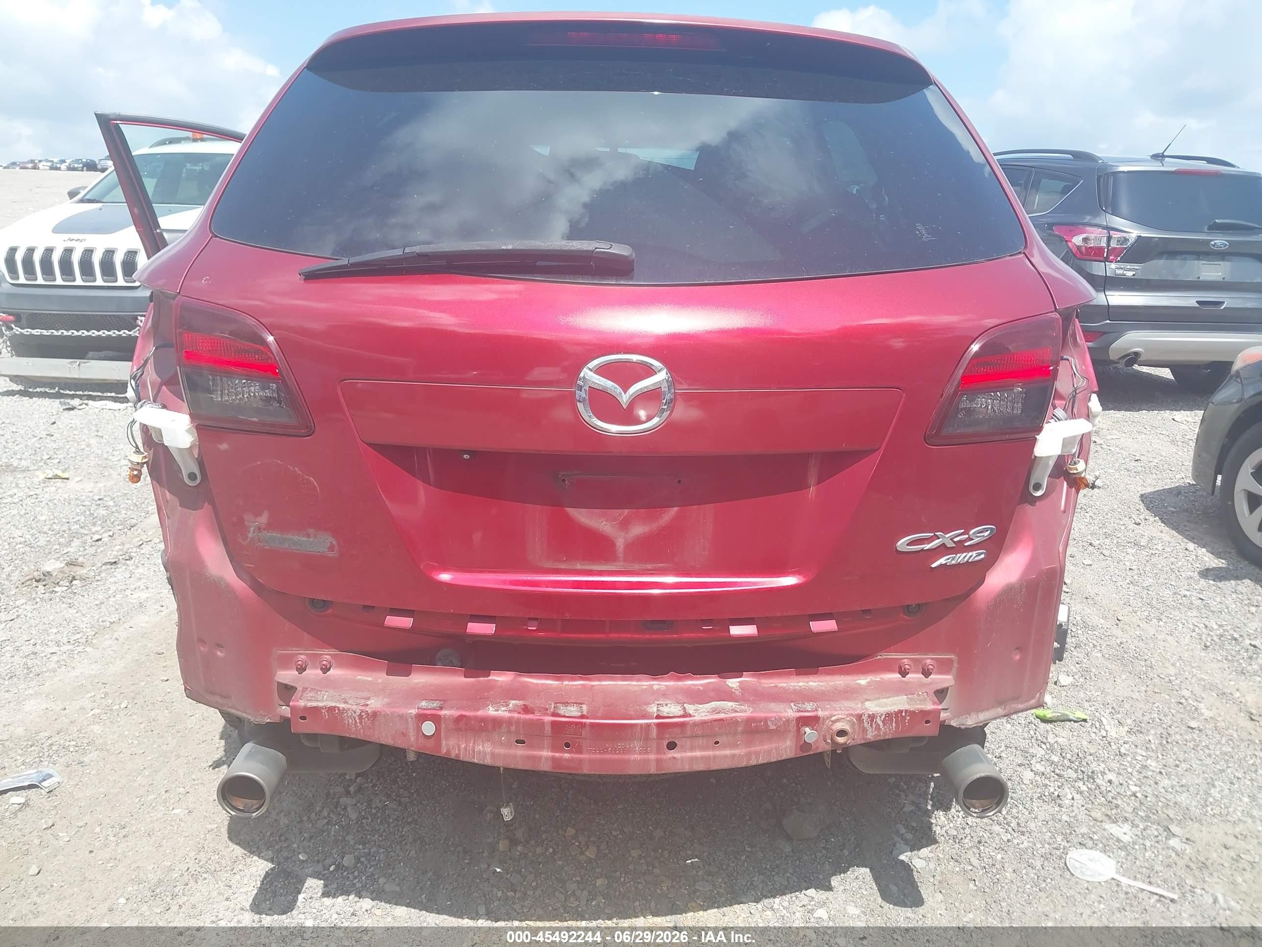 2015 Mazda Cx-9 Touring Темно-бордовый vin: JM3TB3CA9F0454227