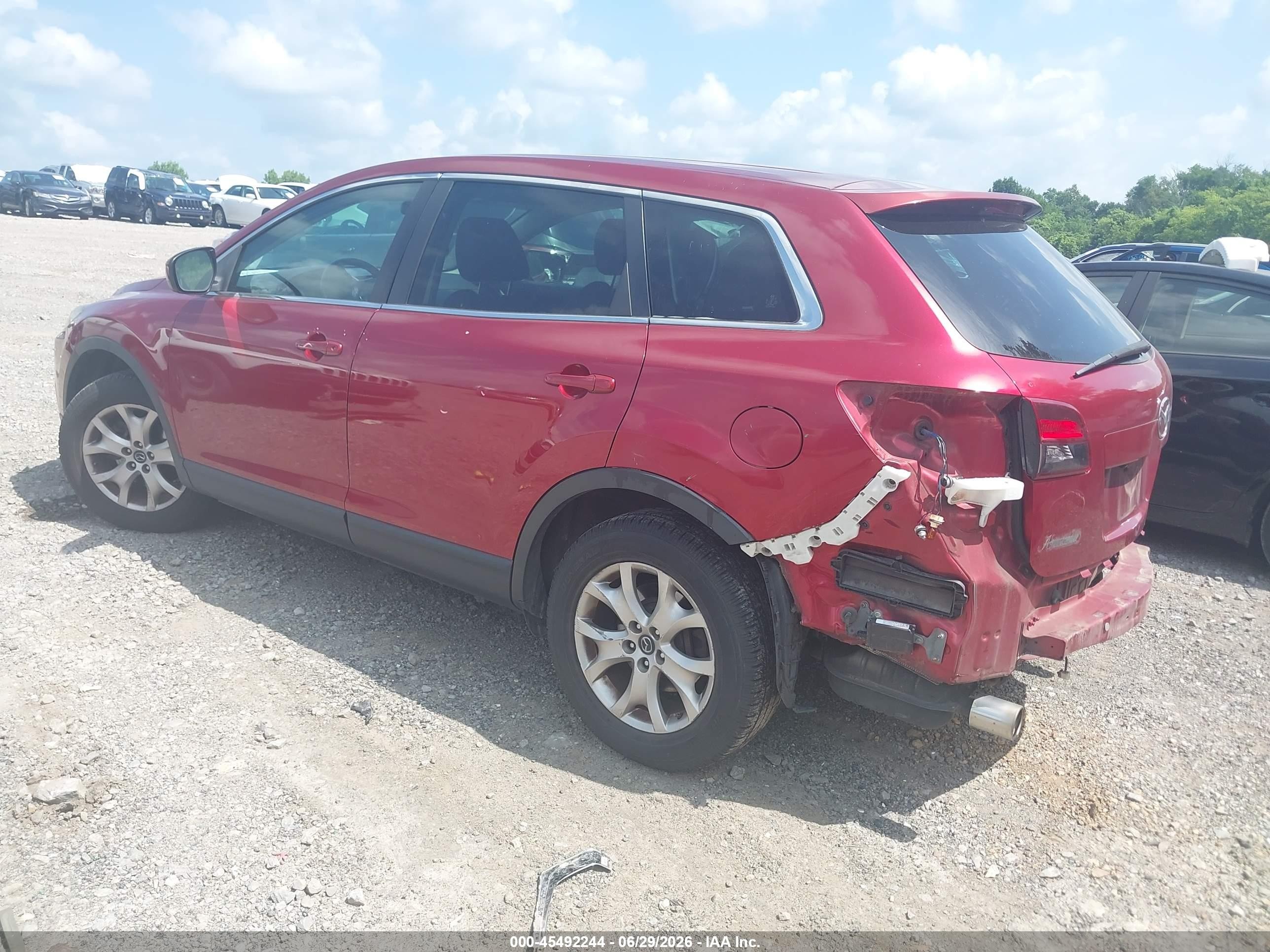 2015 Mazda Cx-9 Touring Темно-бордовый vin: JM3TB3CA9F0454227