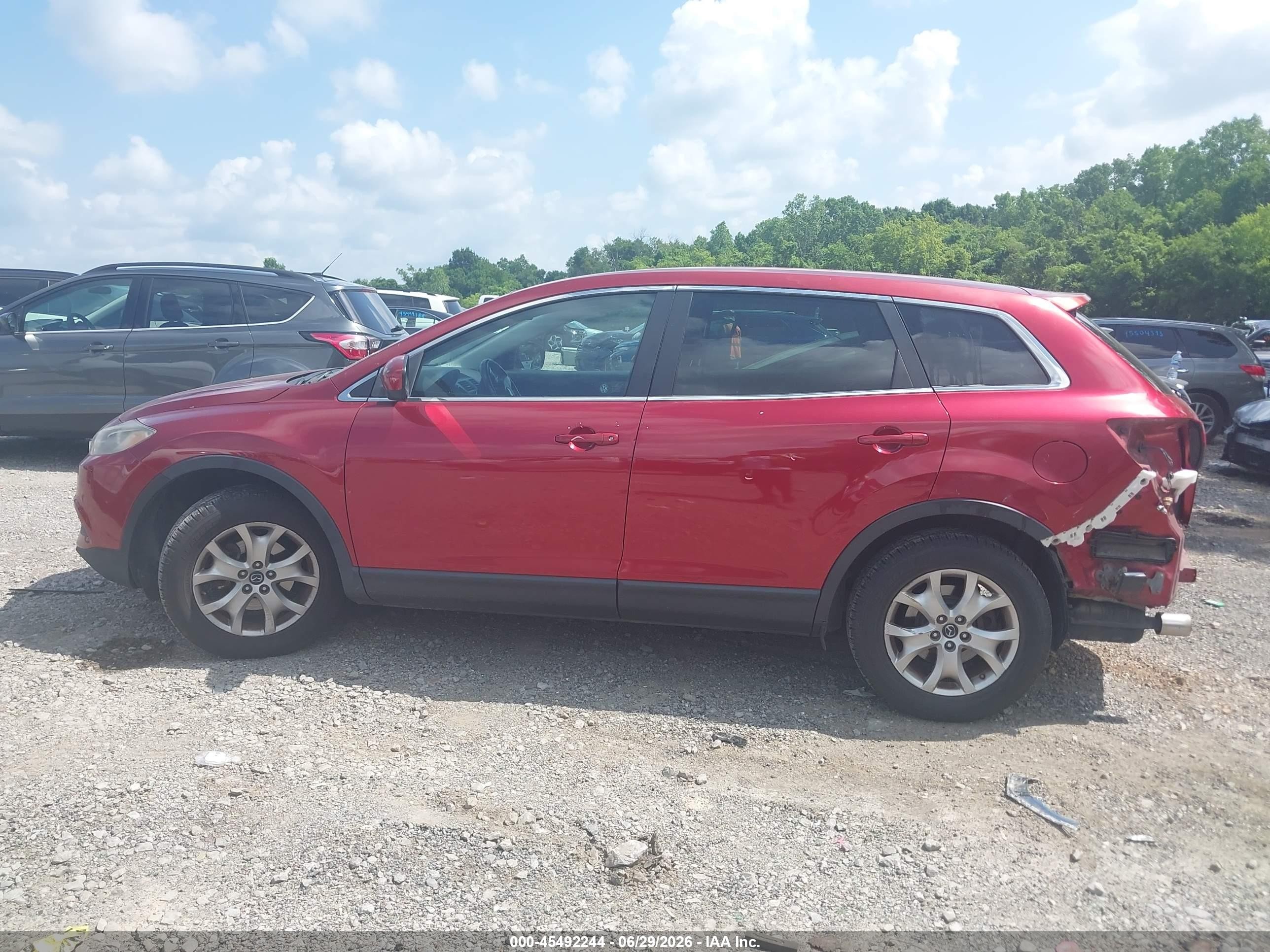 2015 Mazda Cx-9 Touring Темно-бордовый vin: JM3TB3CA9F0454227