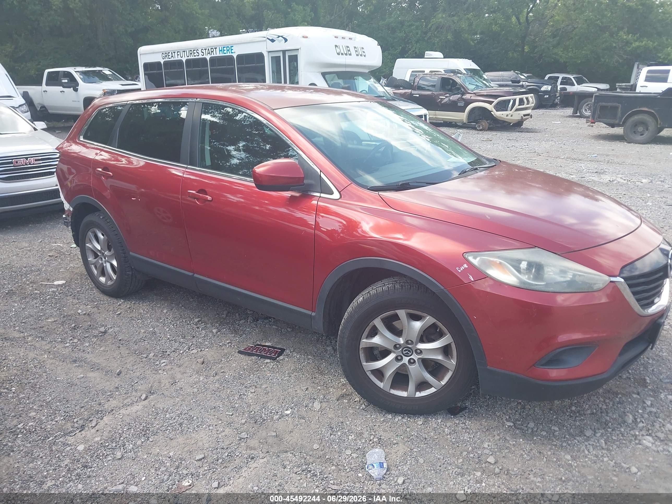 2015 Mazda Cx-9 Touring Темно-бордовый vin: JM3TB3CA9F0454227