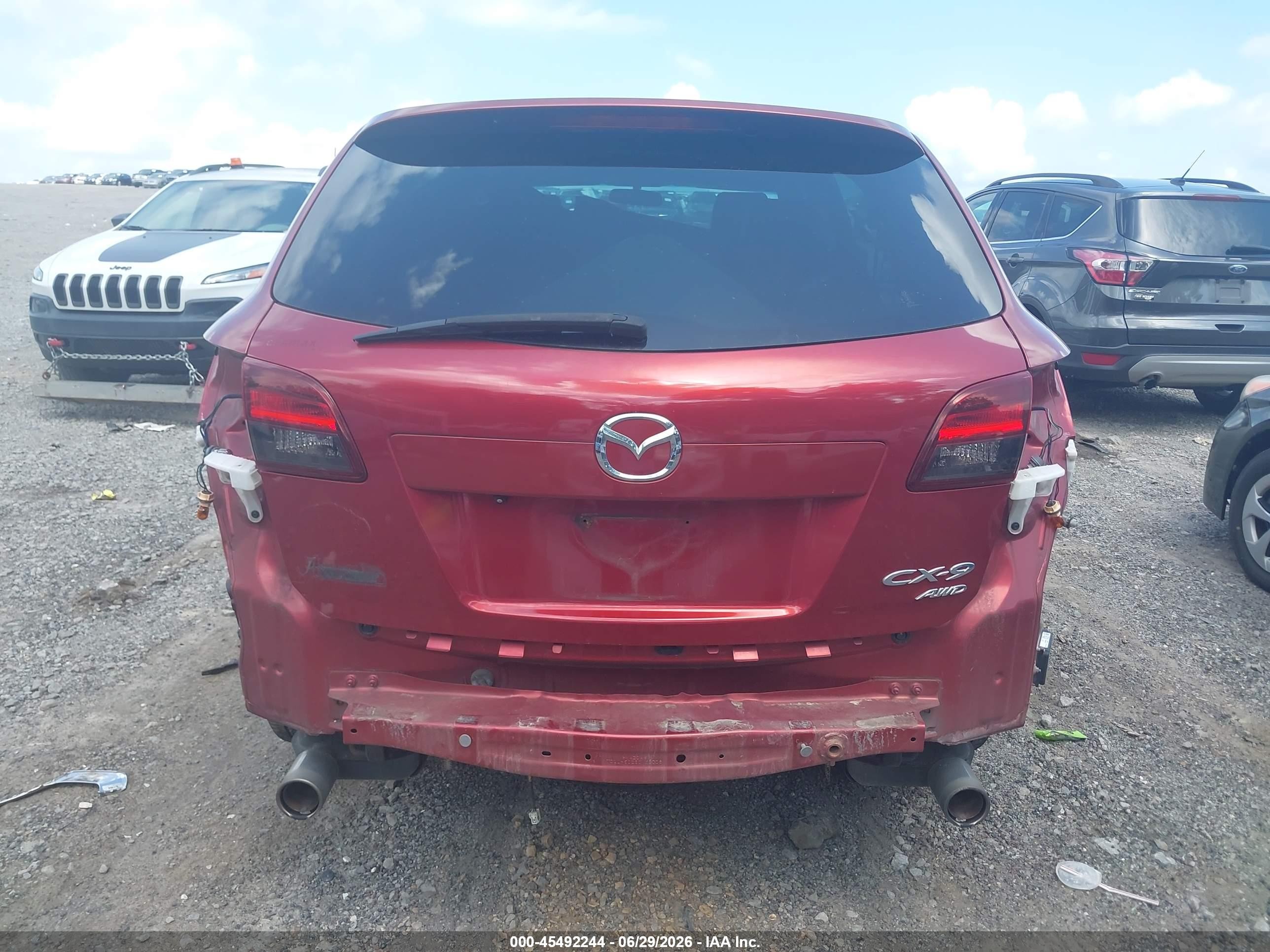 2015 Mazda Cx-9 Touring Темно-бордовый vin: JM3TB3CA9F0454227