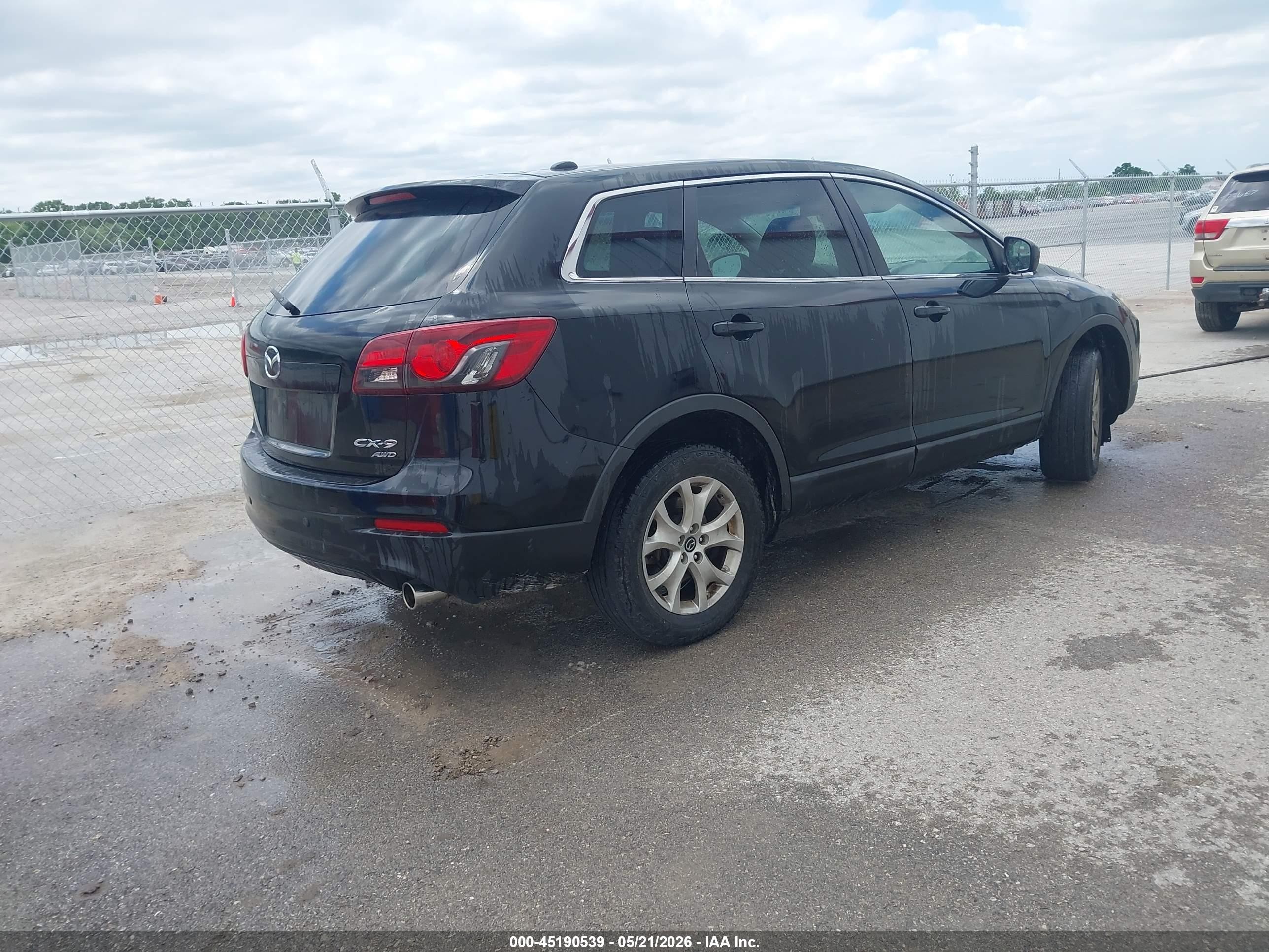 2013 Mazda Cx-9 Touring Black vin: JM3TB3CAXD0400058