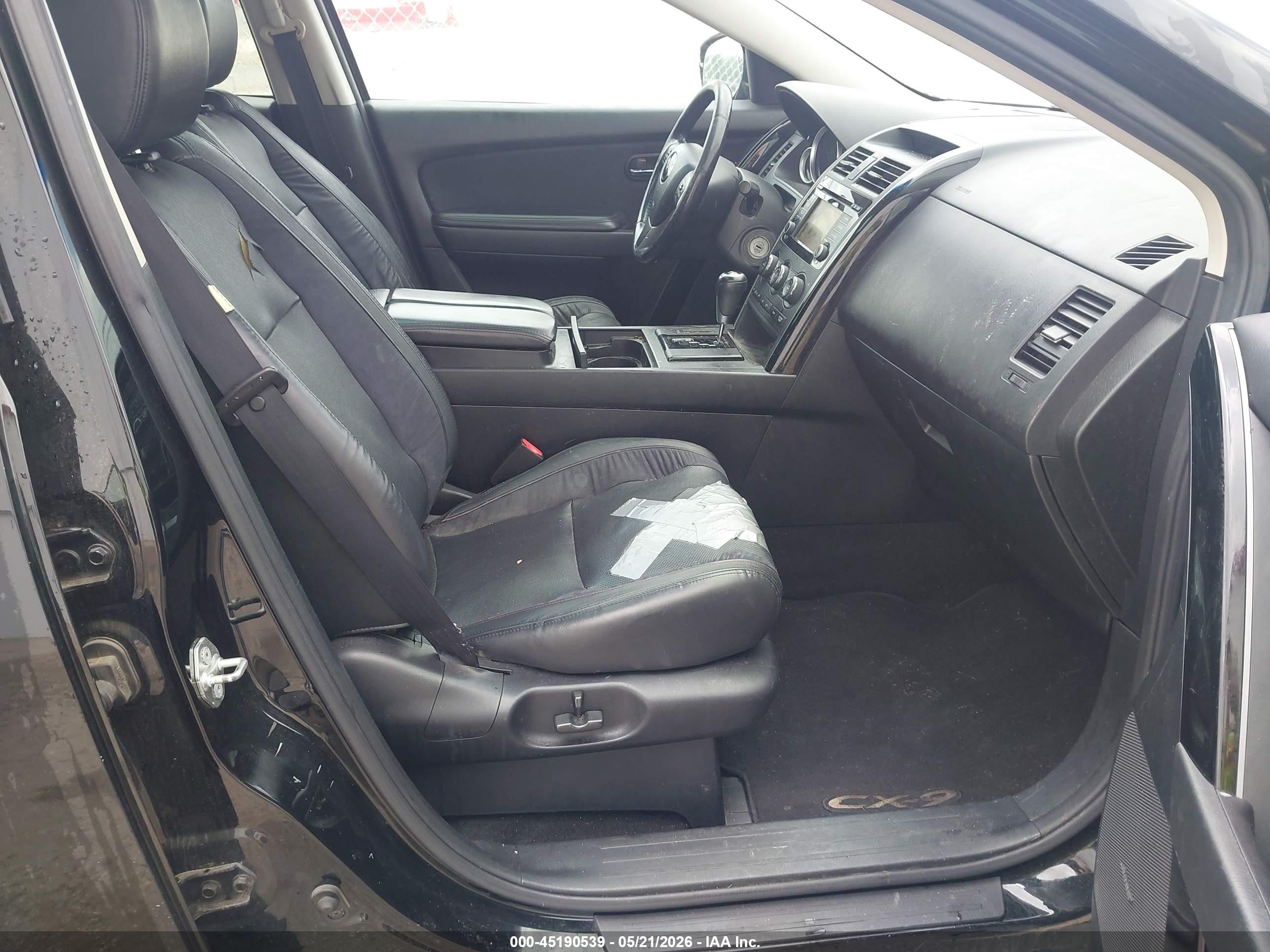 2013 Mazda Cx-9 Touring Black vin: JM3TB3CAXD0400058