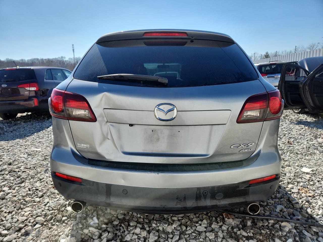 2013 Mazda Cx-9 Touring Gray vin: JM3TB3CAXD0422609 Damage: Lift Gate, Severe Damage, Replacement Required
