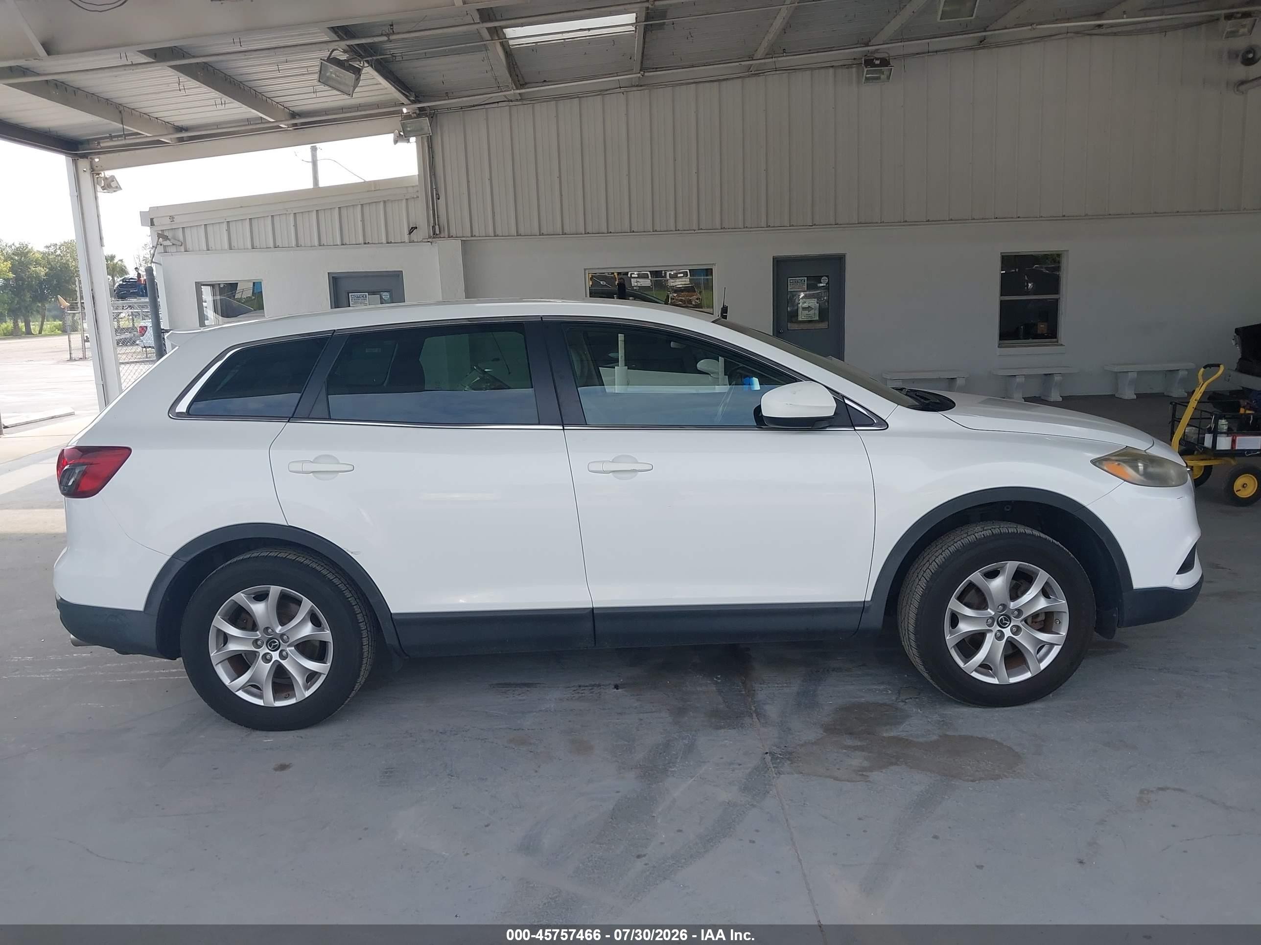 2014 Mazda Cx-9 Touring White vin: JM3TB3CAXE0433871