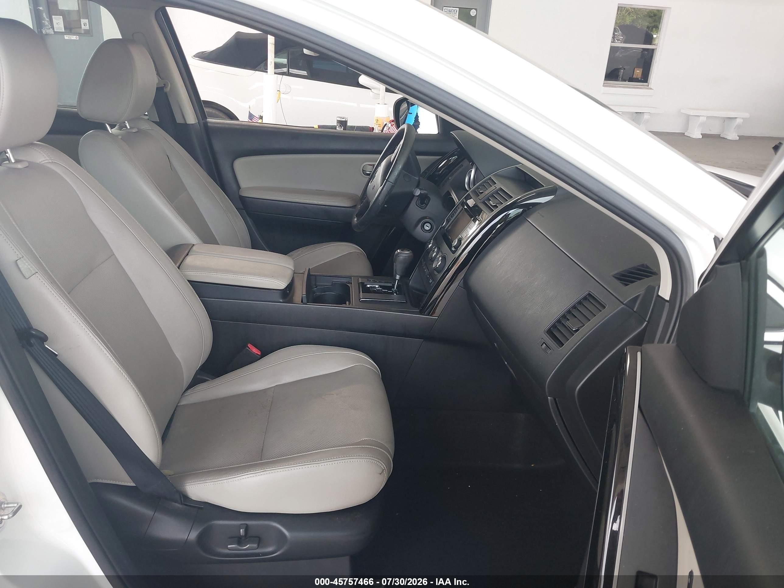 2014 Mazda Cx-9 Touring White vin: JM3TB3CAXE0433871