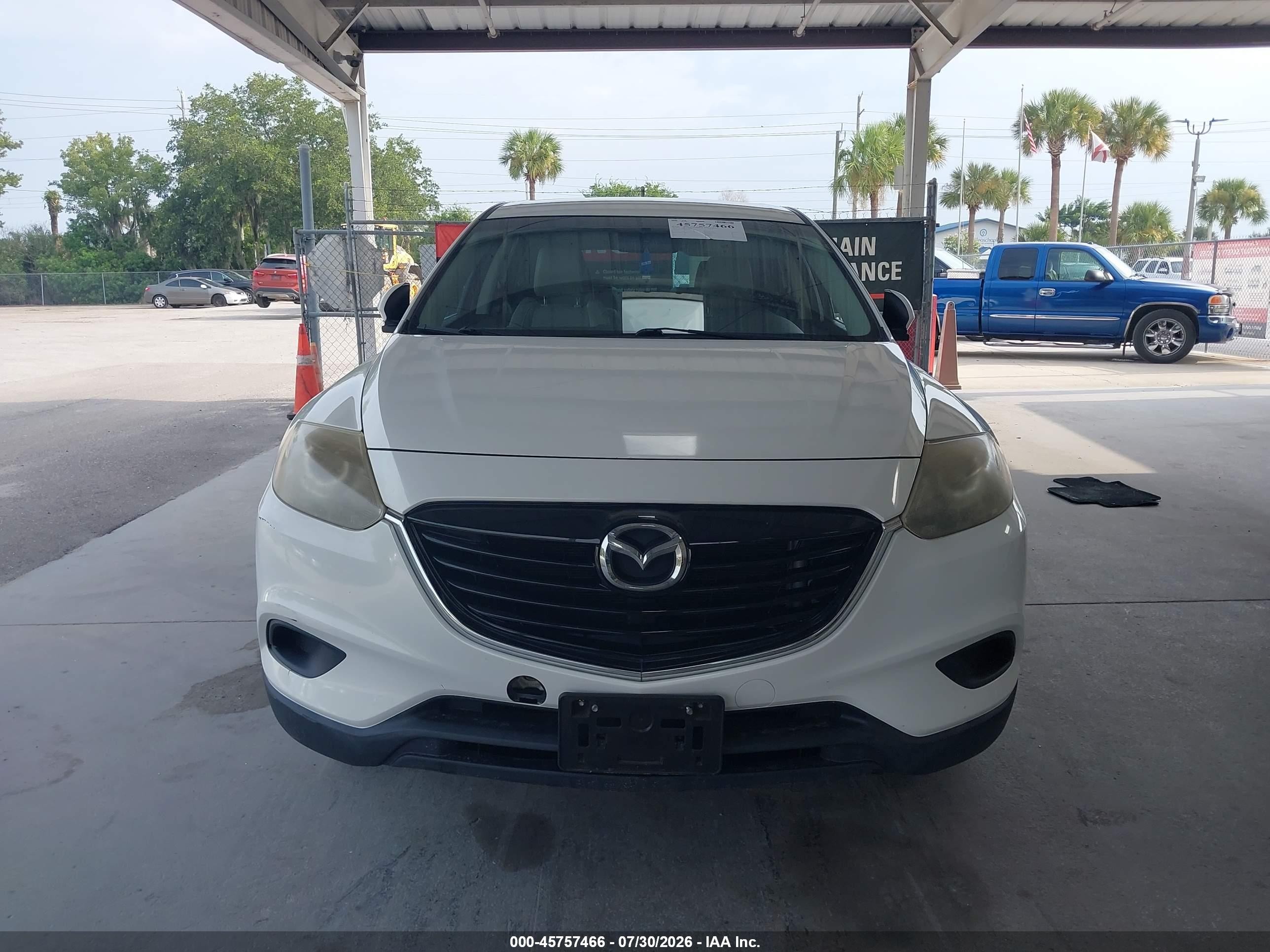 2014 Mazda Cx-9 Touring White vin: JM3TB3CAXE0433871