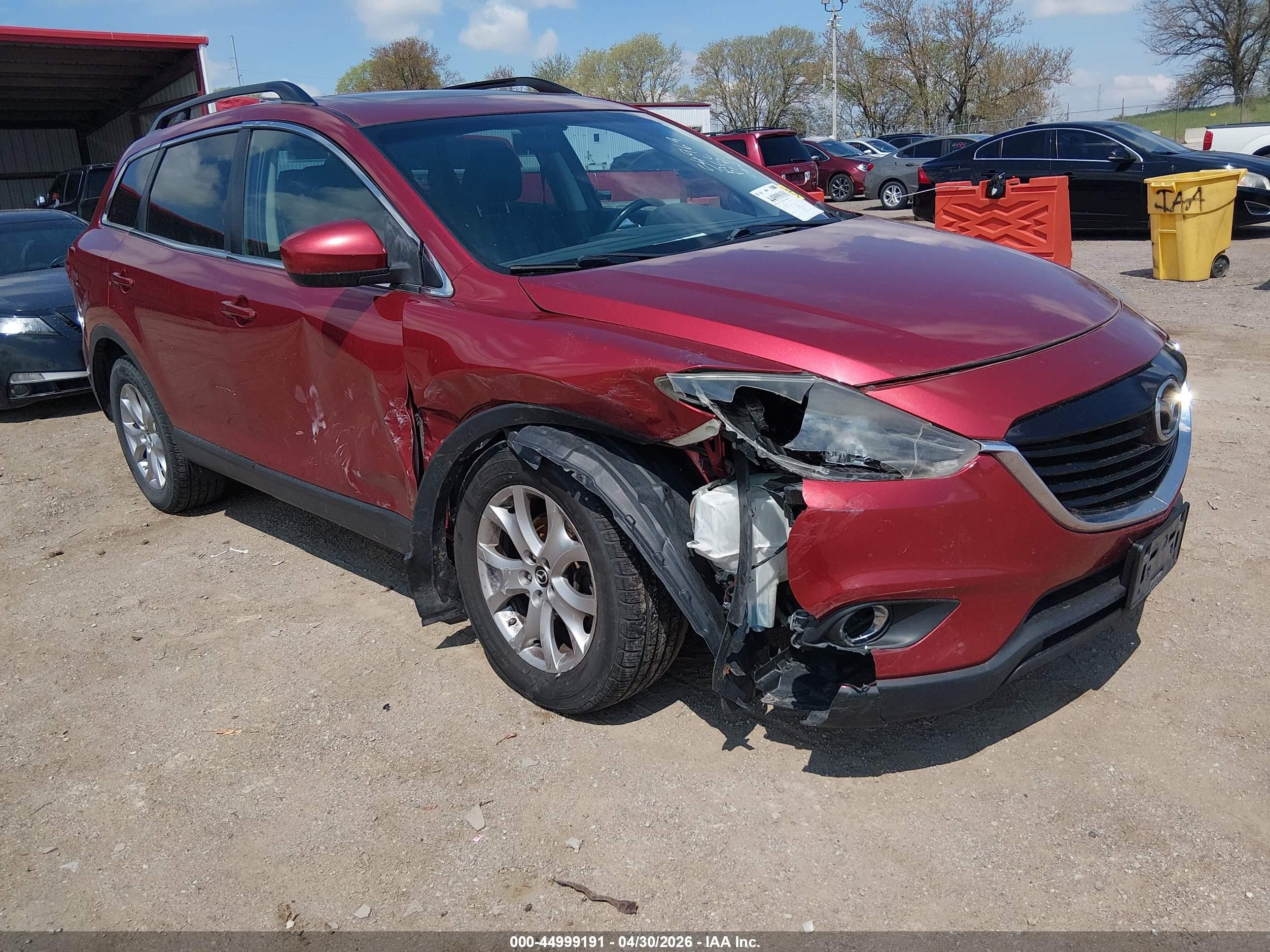 2014 Mazda Cx-9 Touring Red vin: JM3TB3CAXE0444787