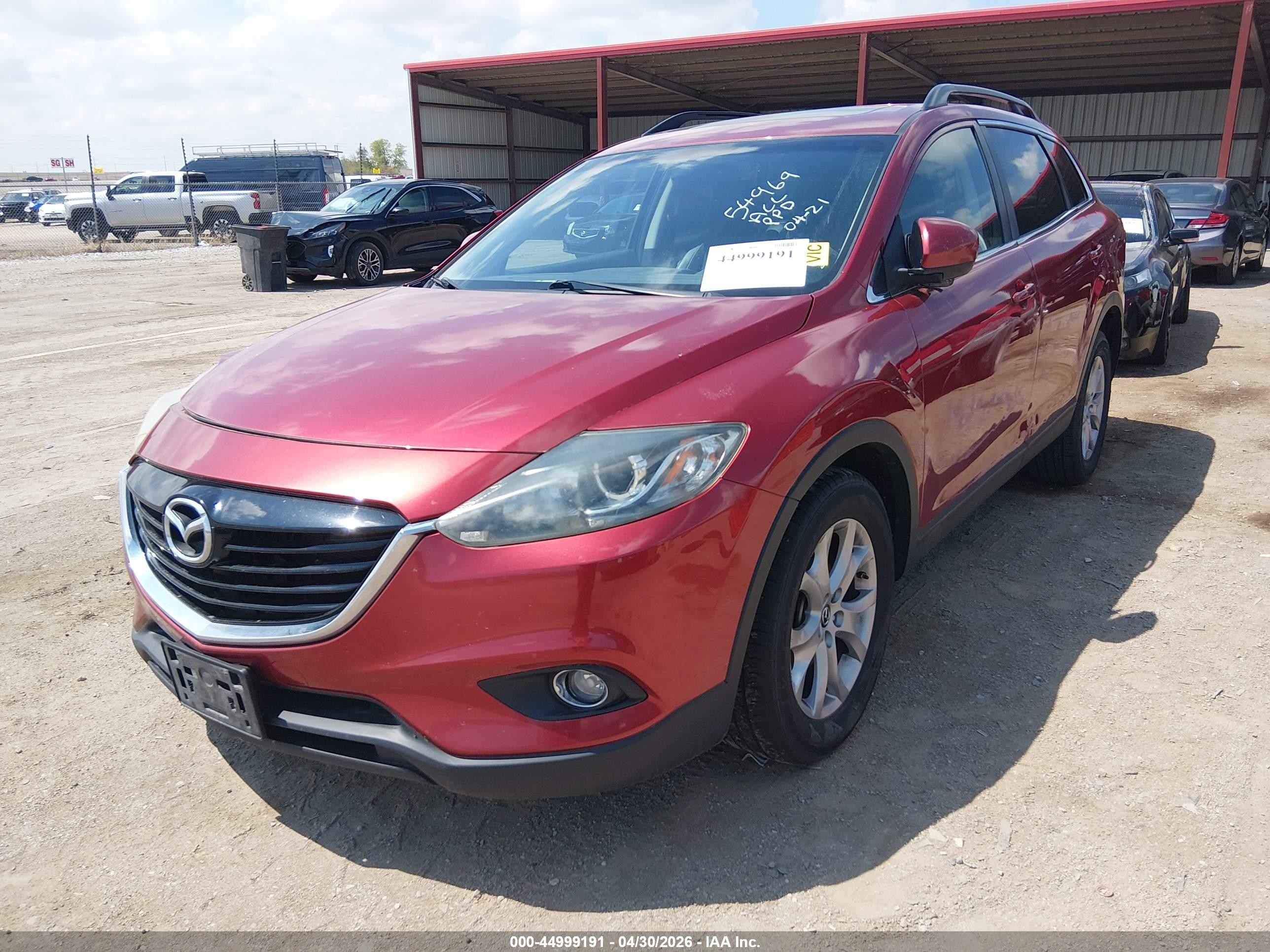 2014 Mazda Cx-9 Touring Red vin: JM3TB3CAXE0444787