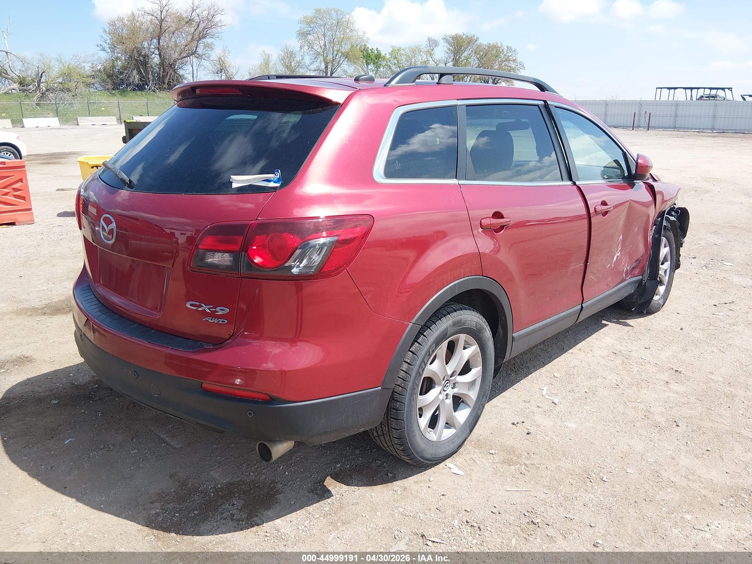 2014 Mazda Cx-9 Touring Red vin: JM3TB3CAXE0444787