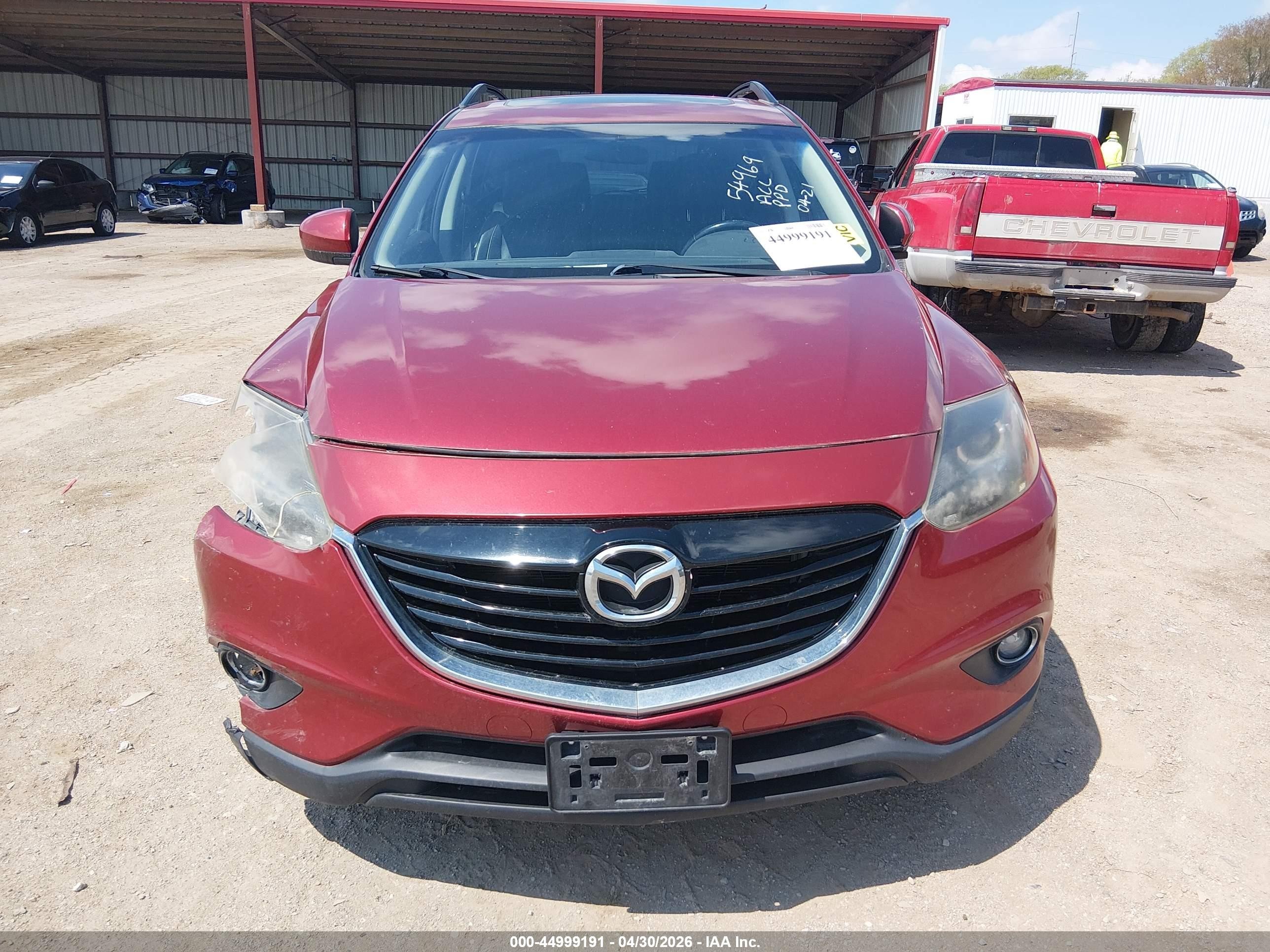 2014 Mazda Cx-9 Touring Red vin: JM3TB3CAXE0444787
