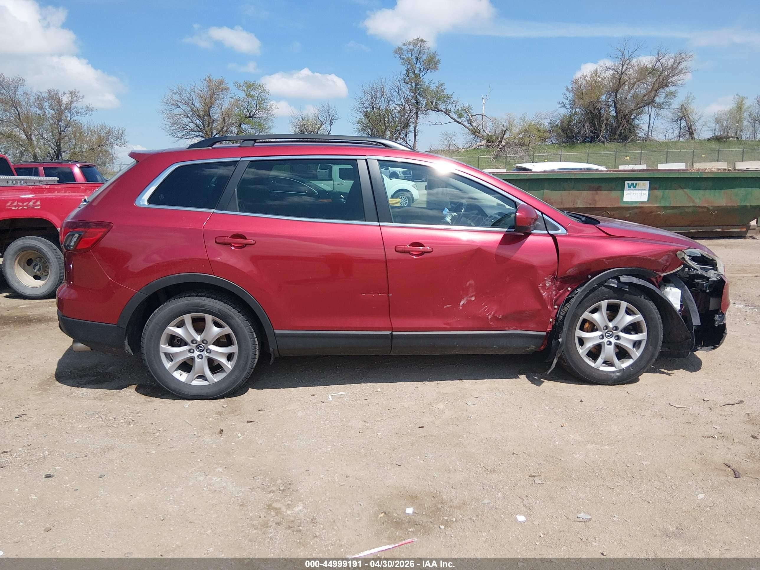 2014 Mazda Cx-9 Touring Red vin: JM3TB3CAXE0444787