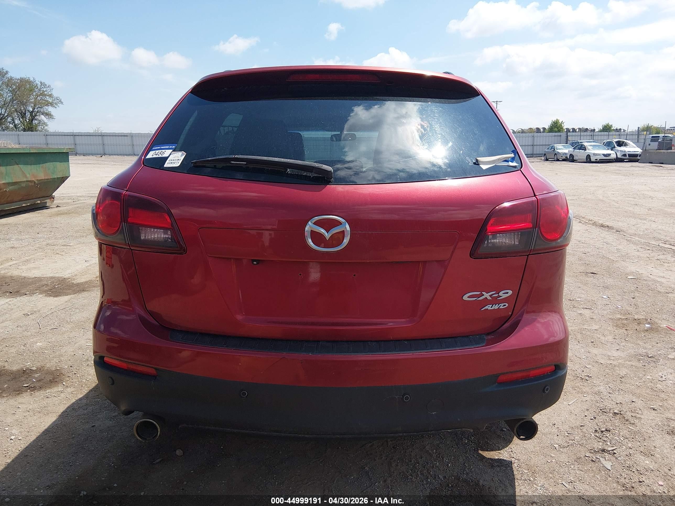 2014 Mazda Cx-9 Touring Red vin: JM3TB3CAXE0444787