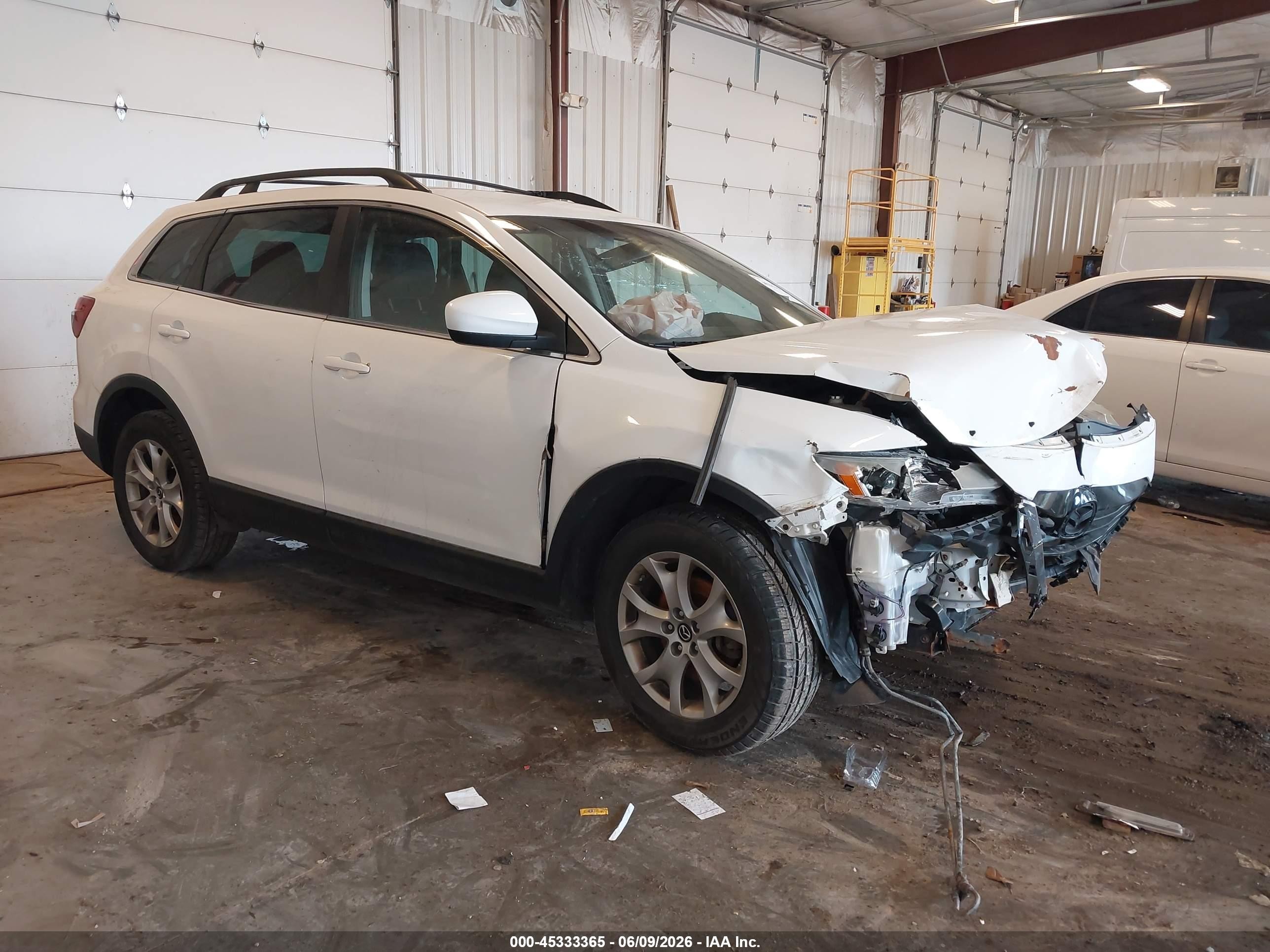 2015 Mazda Cx-9 Touring White vin: JM3TB3CAXF0454222