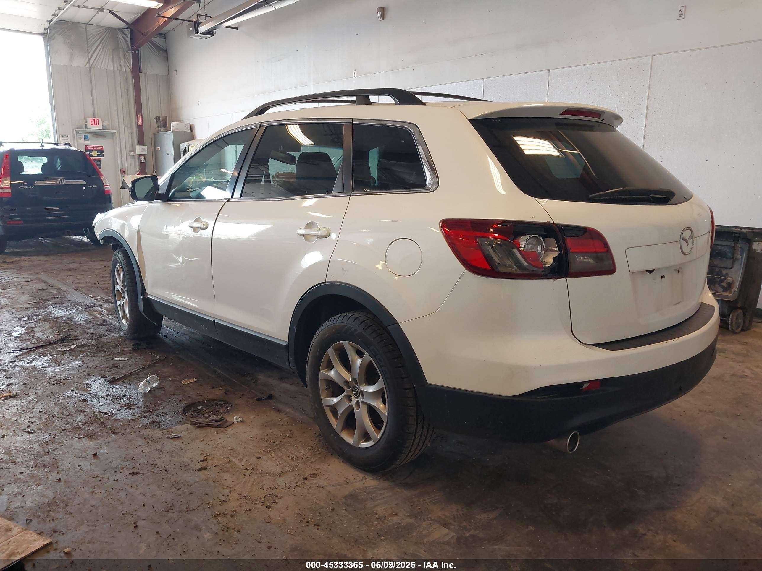 2015 Mazda Cx-9 Touring White vin: JM3TB3CAXF0454222