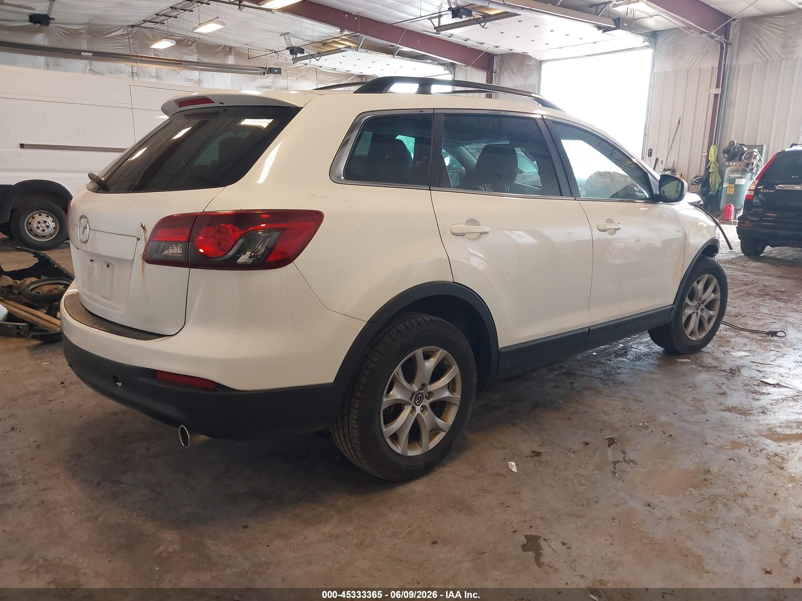 2015 Mazda Cx-9 Touring White vin: JM3TB3CAXF0454222