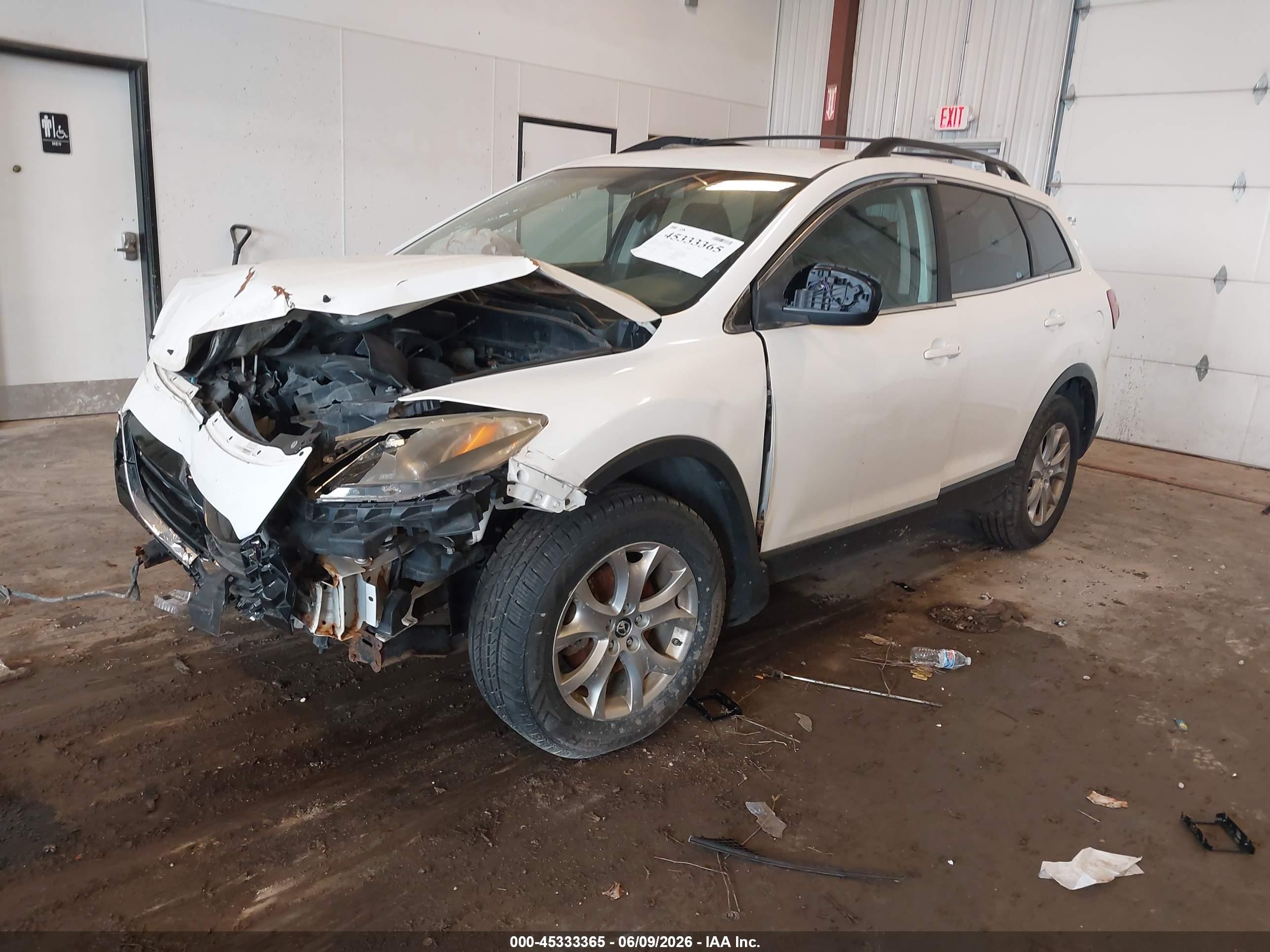 2015 Mazda Cx-9 Touring White vin: JM3TB3CAXF0454222
